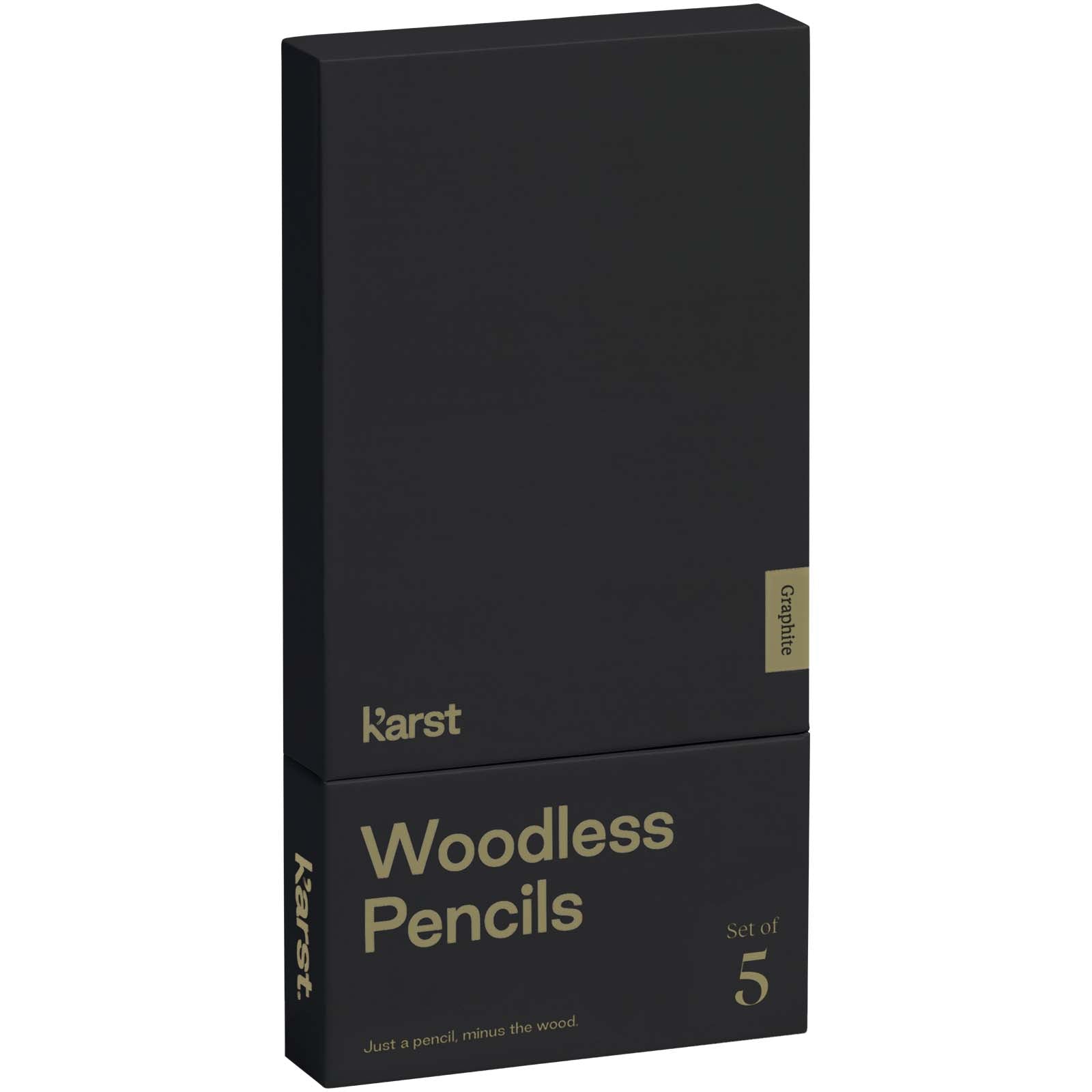 Karst® 5er-Pack 2B holzlose Graphitstifte – Grau