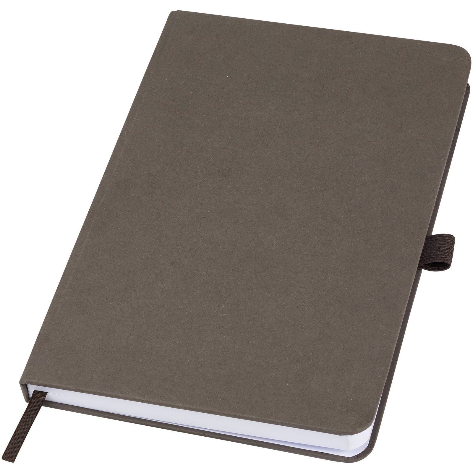 Fabianna Hardcover Notizbuch aus Crush-Papier – Kaffeebraun