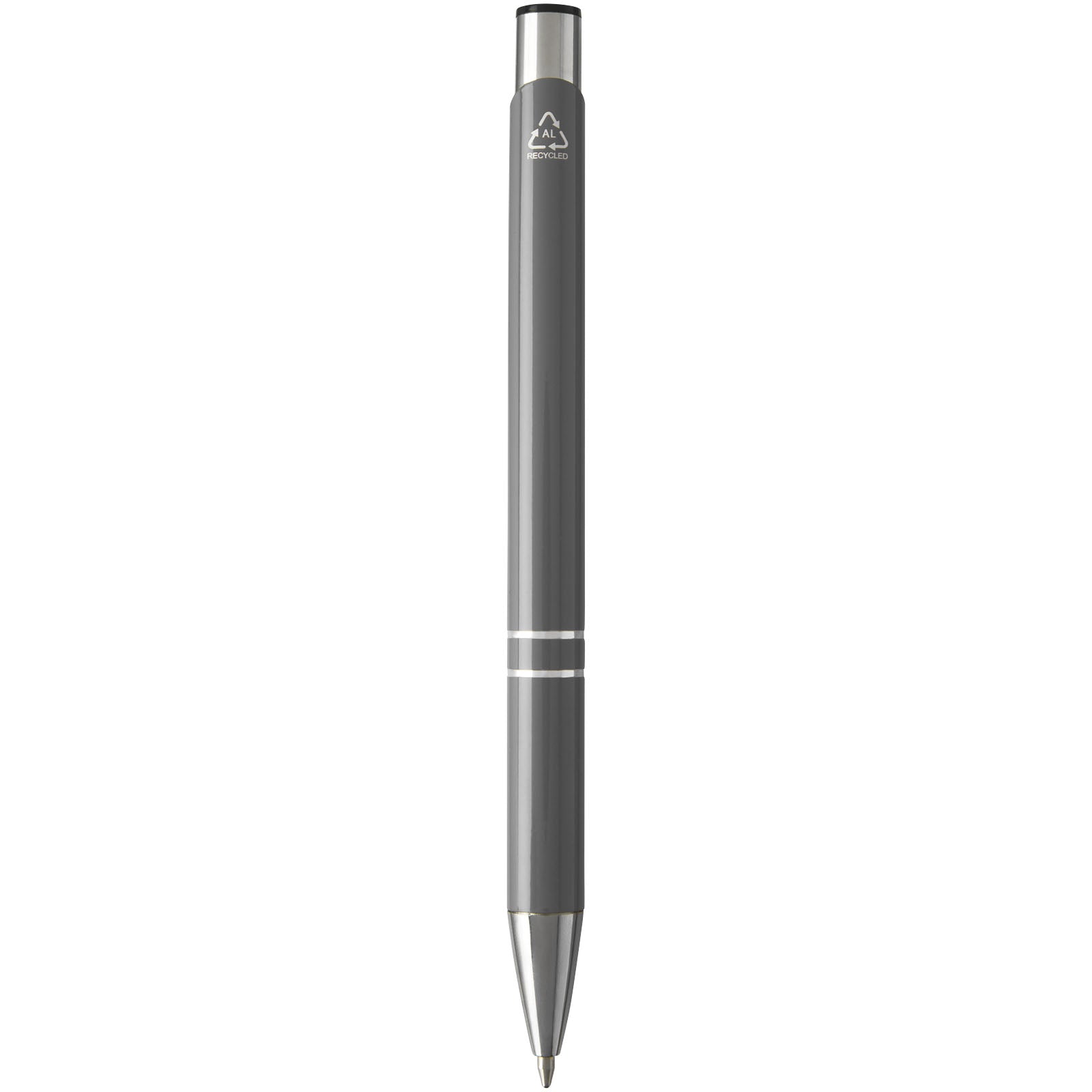 Moneta Kugelschreiber aus recyceltem Aluminium (schwarze Mine)