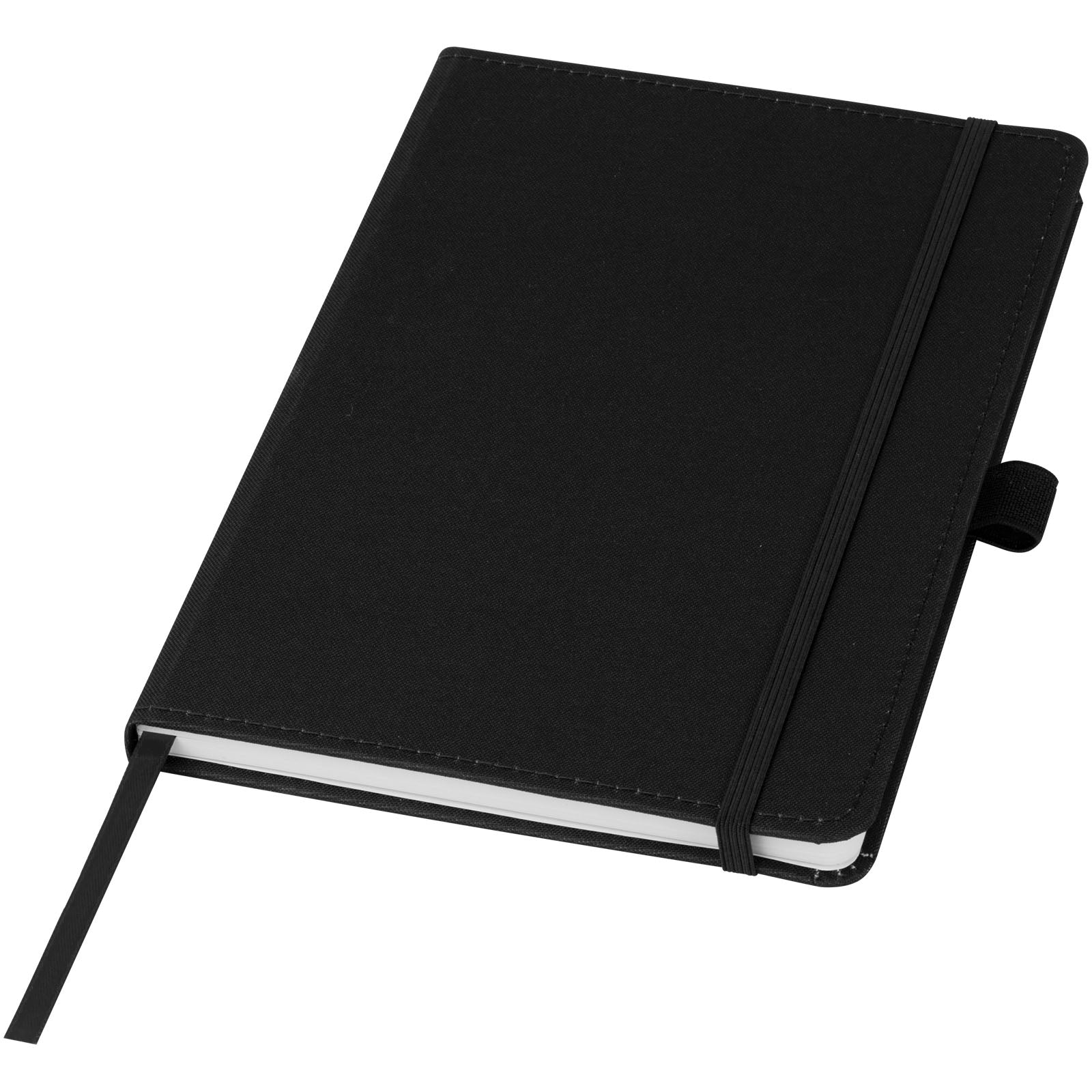 Thalaasa Hardcover Notizbuch aus Ozean Kunststoff – Schwarz