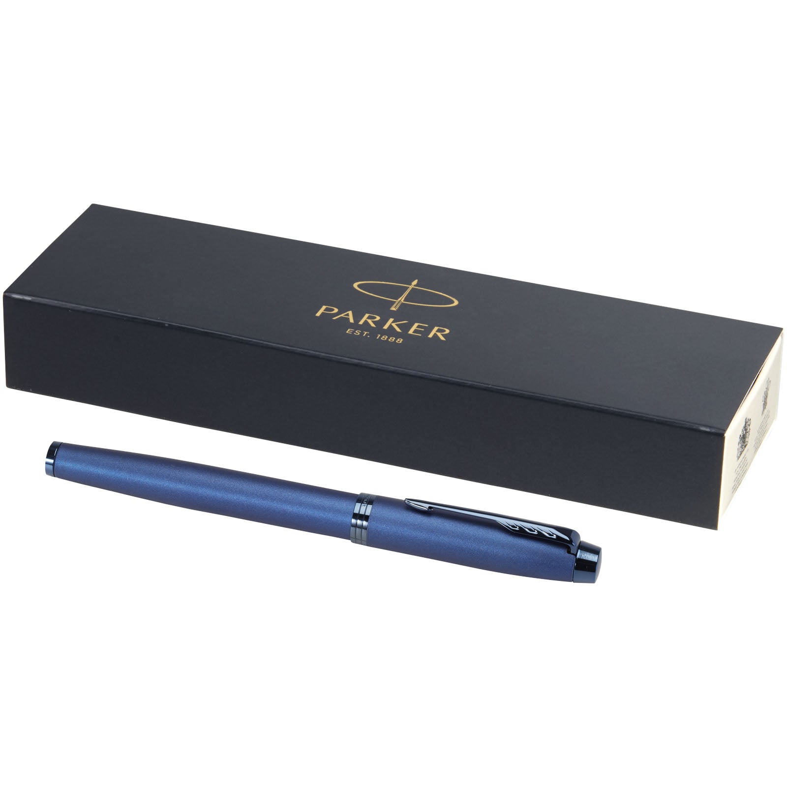 Parker IM Tintenroller (schwarze Mine) – Blau