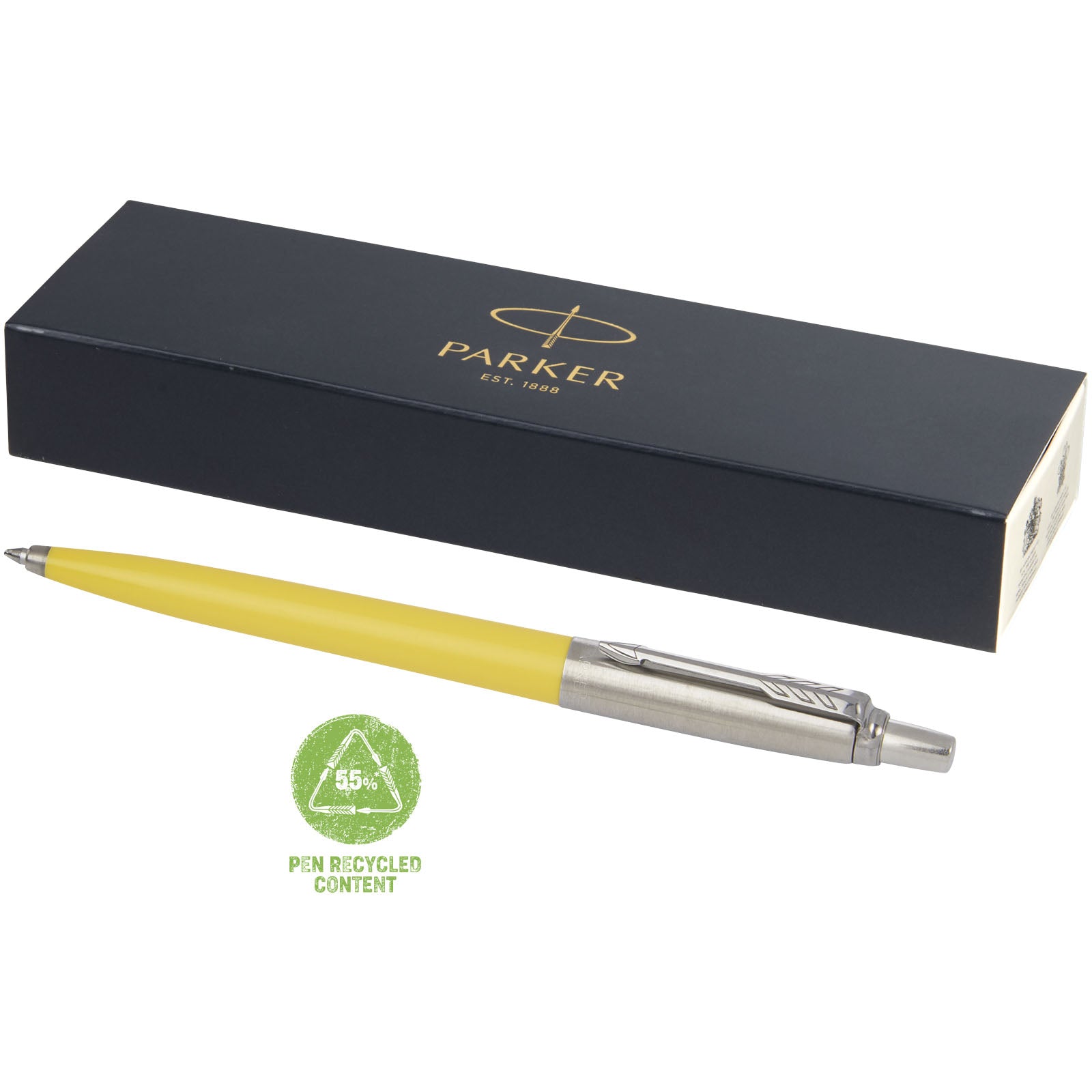 Parker Jotter Recycled Kugelschreiber (schwarze Mine) – Gelb