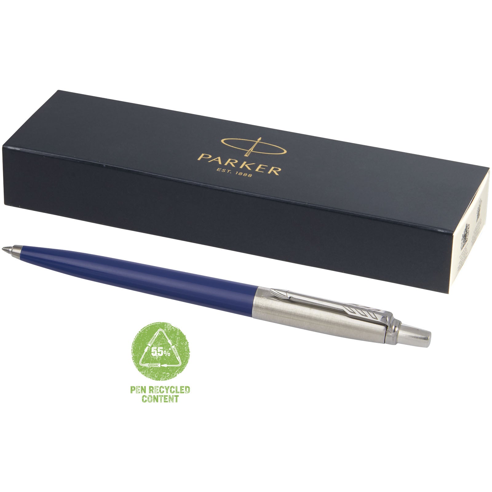 Parker Jotter Recycled Kugelschreiber (schwarze Mine) – Navy