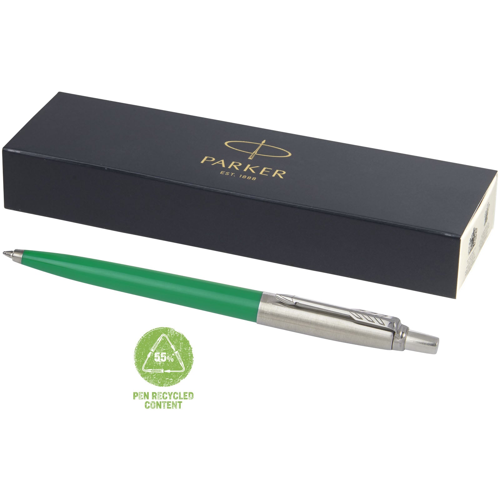 Parker Jotter Recycled Kugelschreiber (schwarze Mine) – Grün