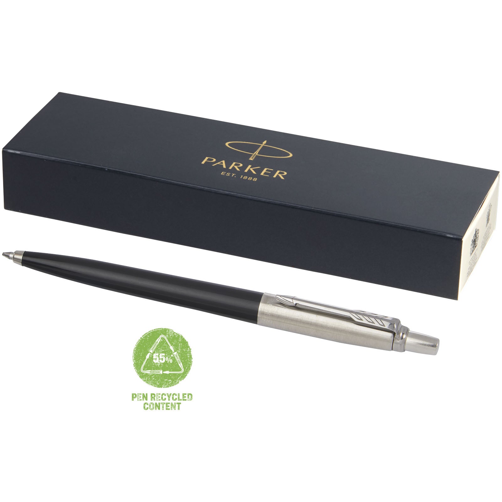 Parker Jotter Recycled Kugelschreiber (schwarze Mine) – Schwarz