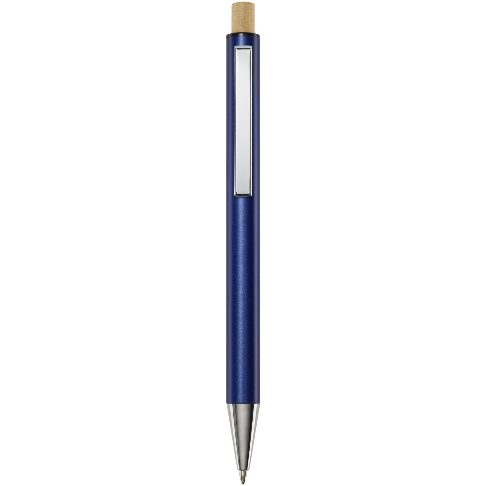 Cyrus Kugelschreiber aus recyceltem Aluminium (blaue Mine) – Navy