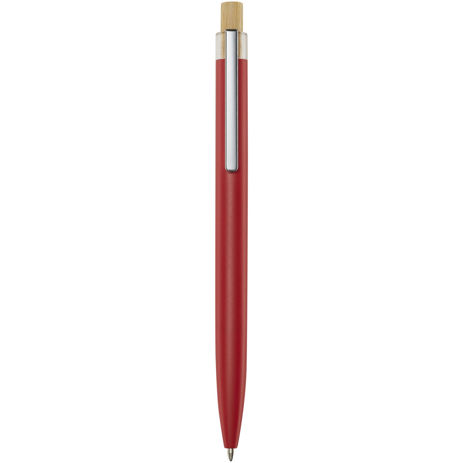 Nooshin Kugelschreiber aus recyceltem Aluminium (schwarze Mine) – Rot
