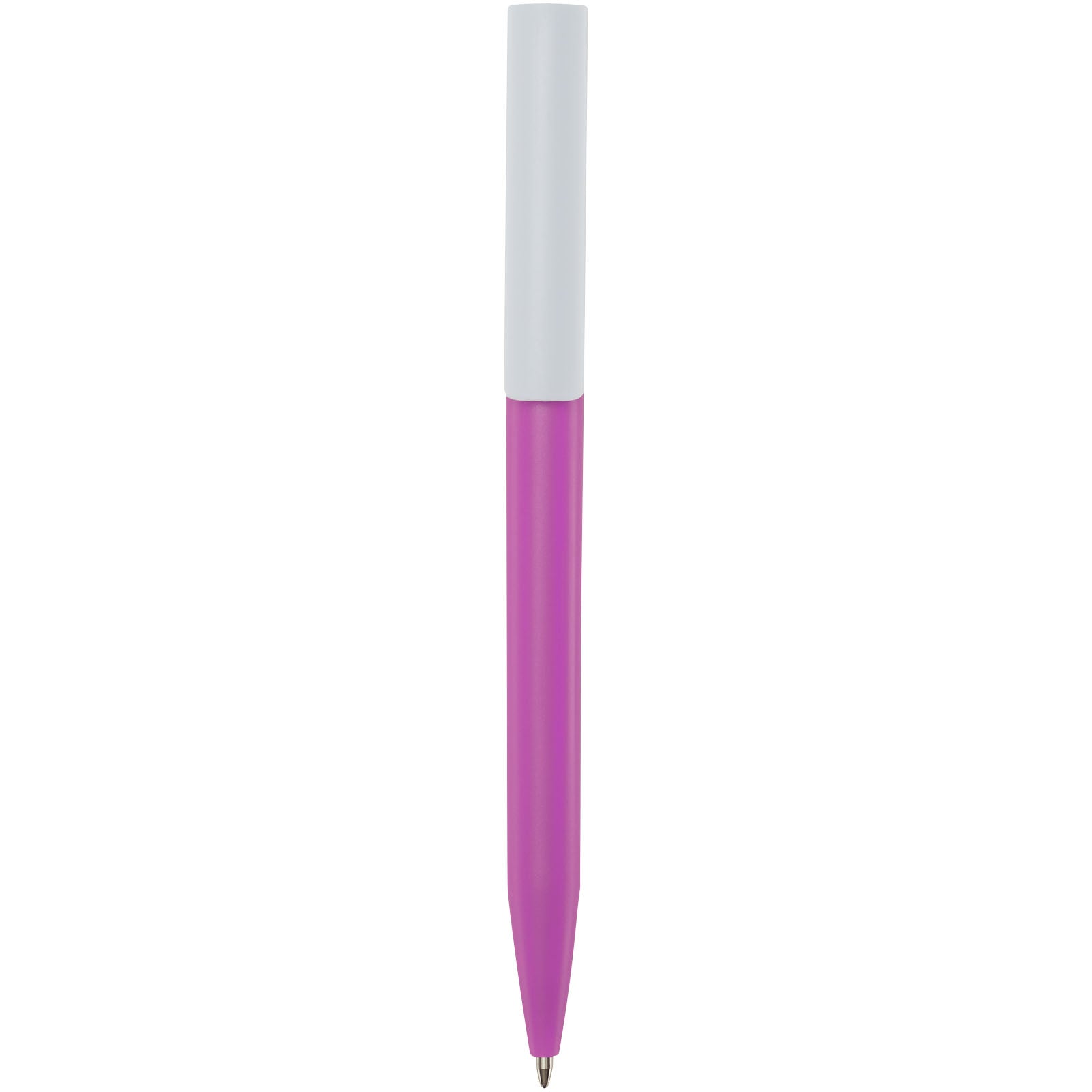 Unix Kugelschreiber aus recyceltem Kunststoff (schwarze Mine) – Magenta