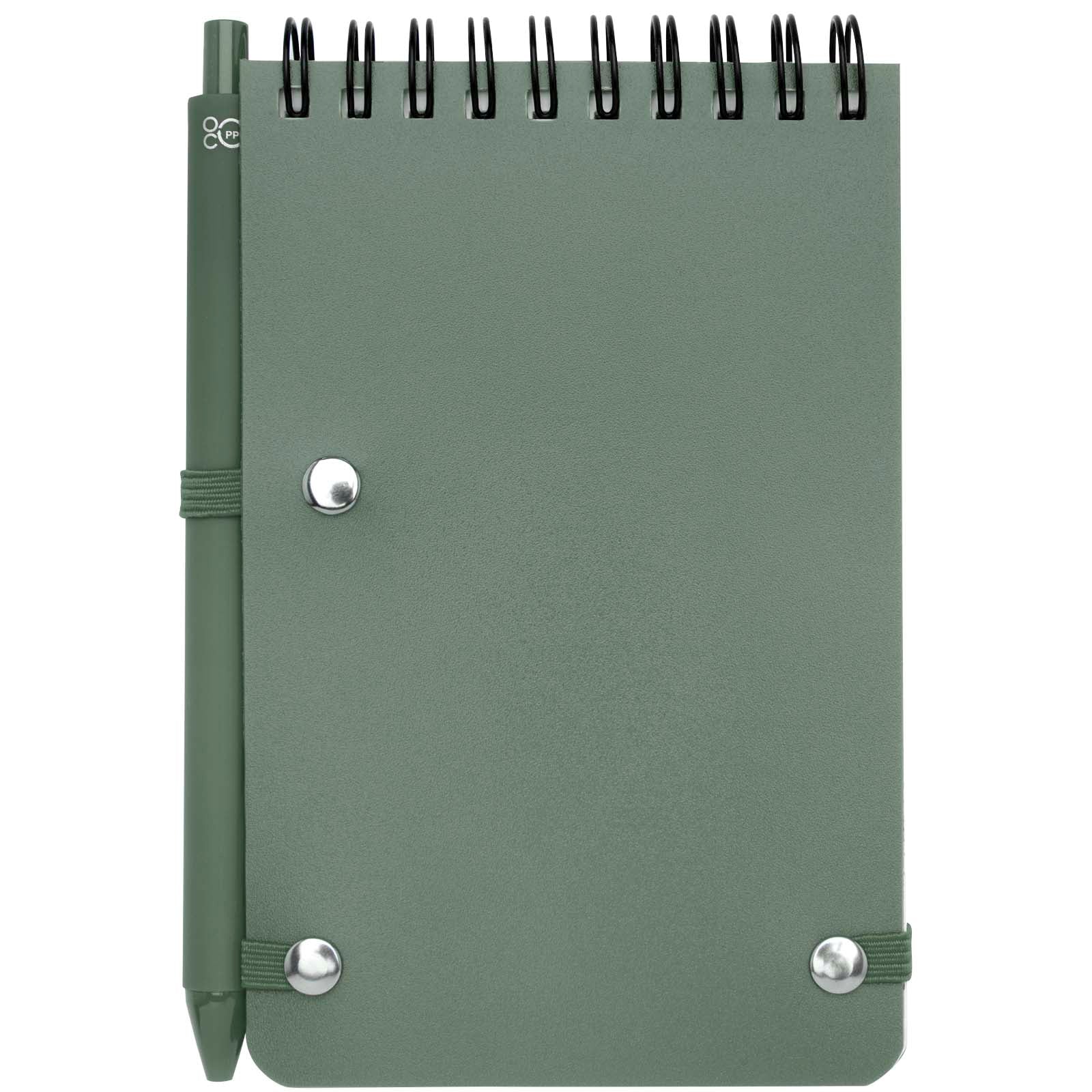 Thalaasa A6 Hardcover Notizbuch aus Ocean Bound Kunststoff mit Kugelschreiber (schwarze Mine)