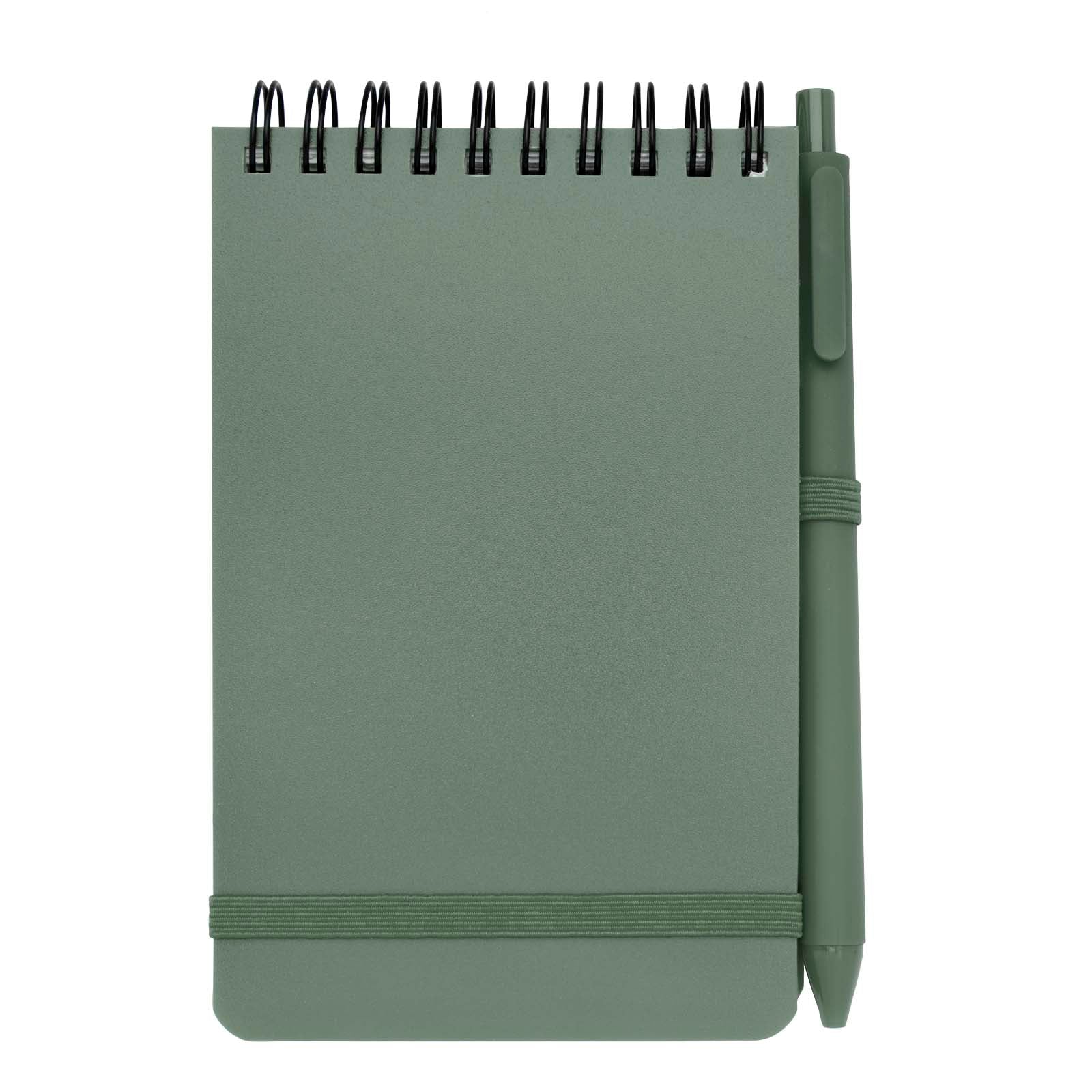 Thalaasa A6 Hardcover Notizbuch aus Ocean Bound Kunststoff mit Kugelschreiber (schwarze Mine)