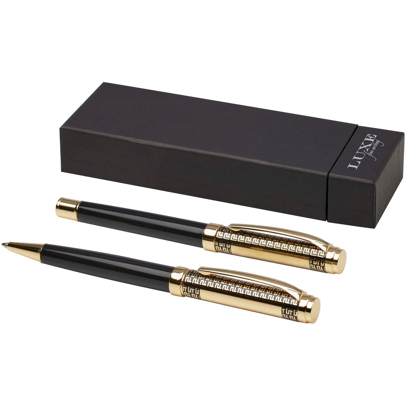 Legato Kugelschreiber und Tintenroller Set (blaue Mine) – Gold