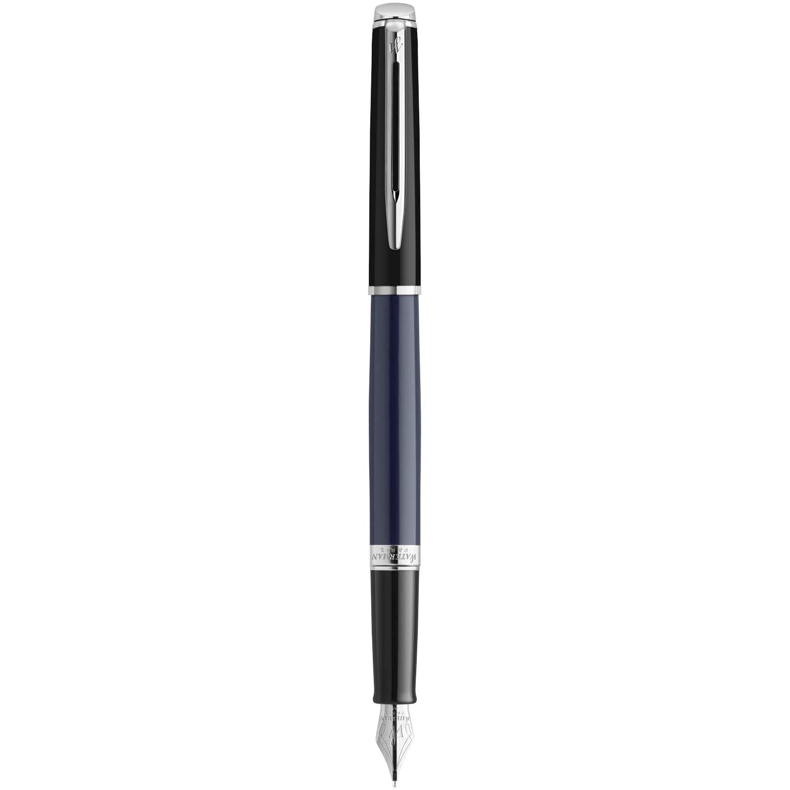 Waterman Hemisphere Color-Block Füllfederhalter mit Palladiumbeschichtung (blaue Mine) – Blau und Schwarz