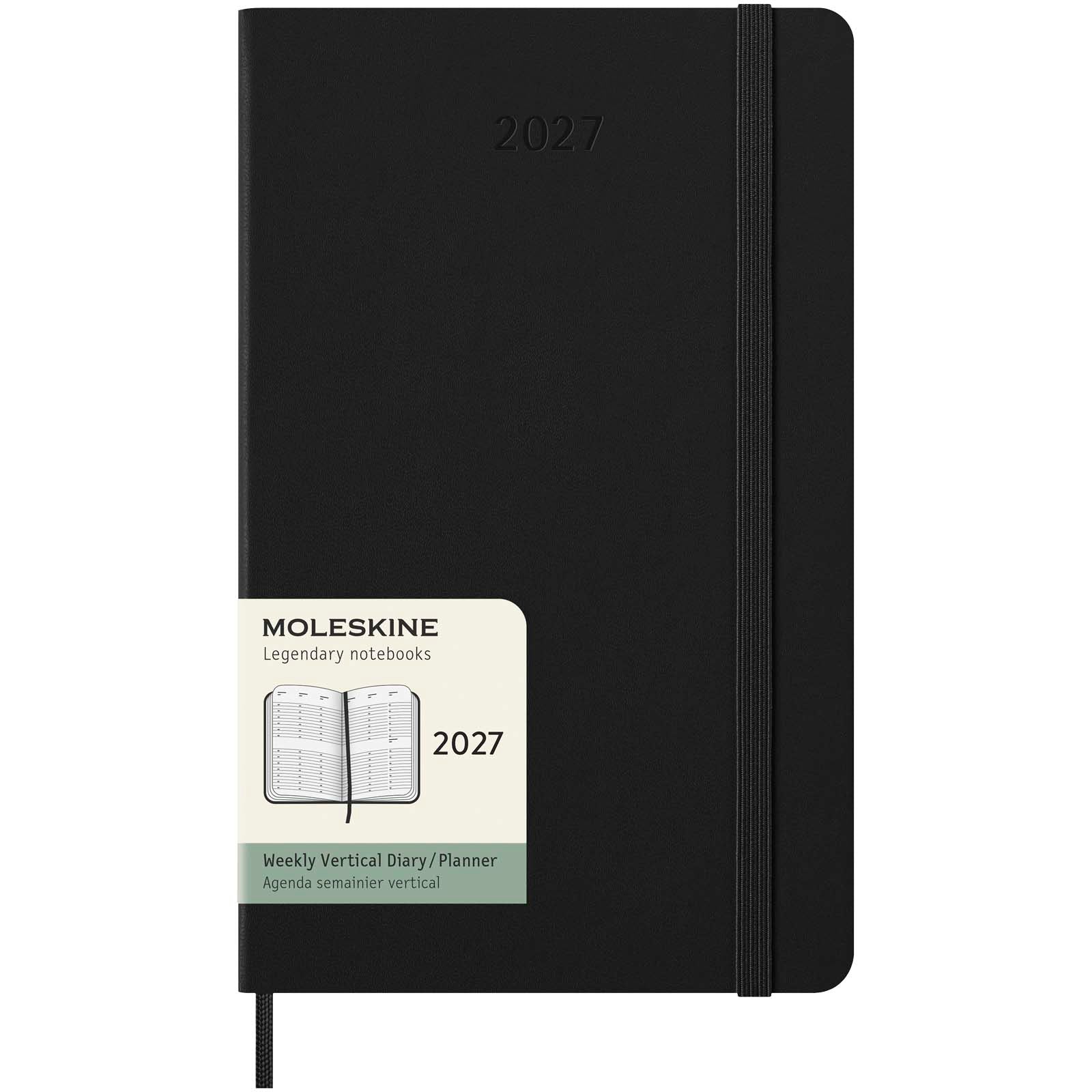 Moleskine Hardcover 12 Monate Wochenkalender L vertikal – Schwarz
