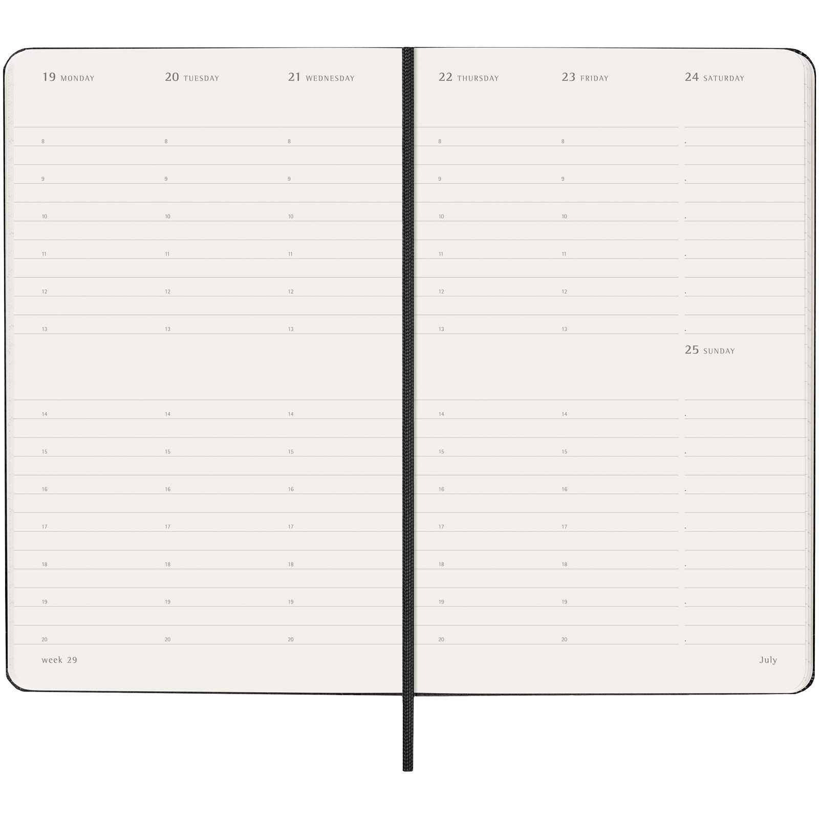 Moleskine Hardcover 12 Monate Wochenkalender L vertikal