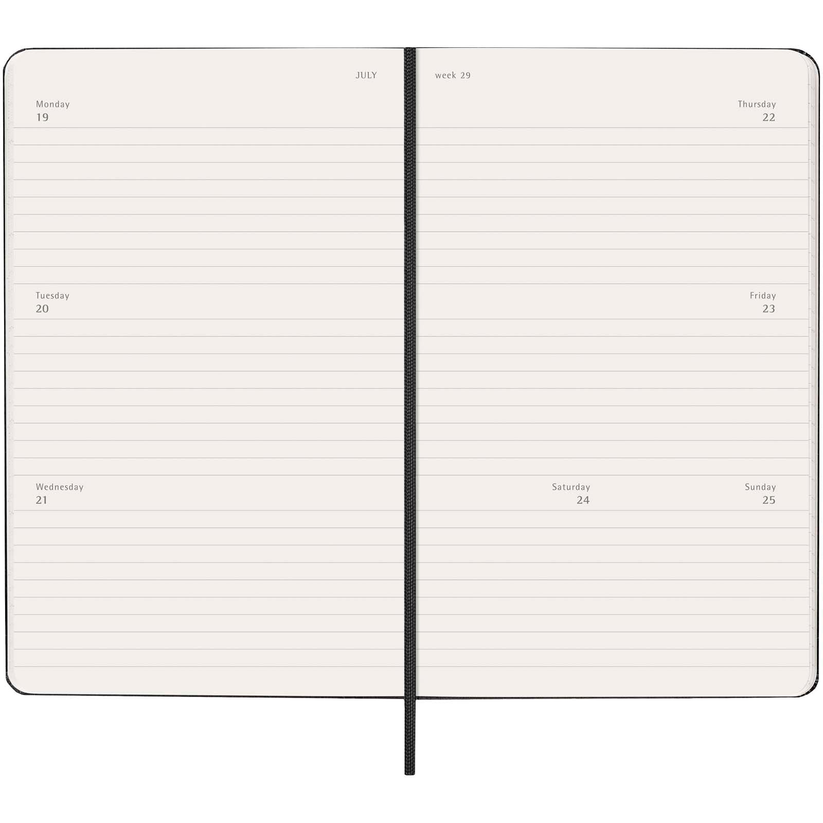 Moleskine Hardcover 12 Monate Wochenkalender L horizontal