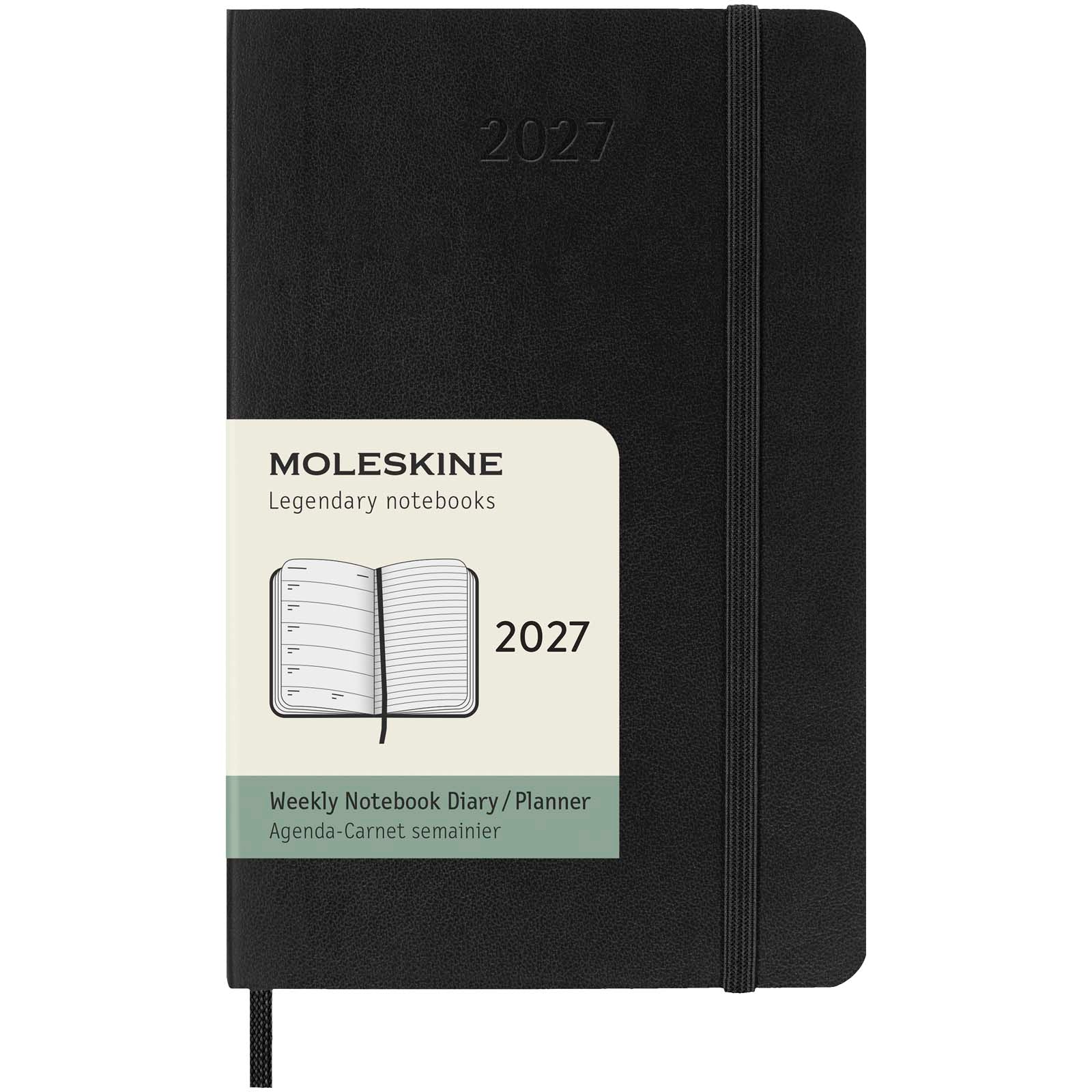 Moleskine Softcover 12 Monate Wochenkalender, Pocket-Format – Schwarz