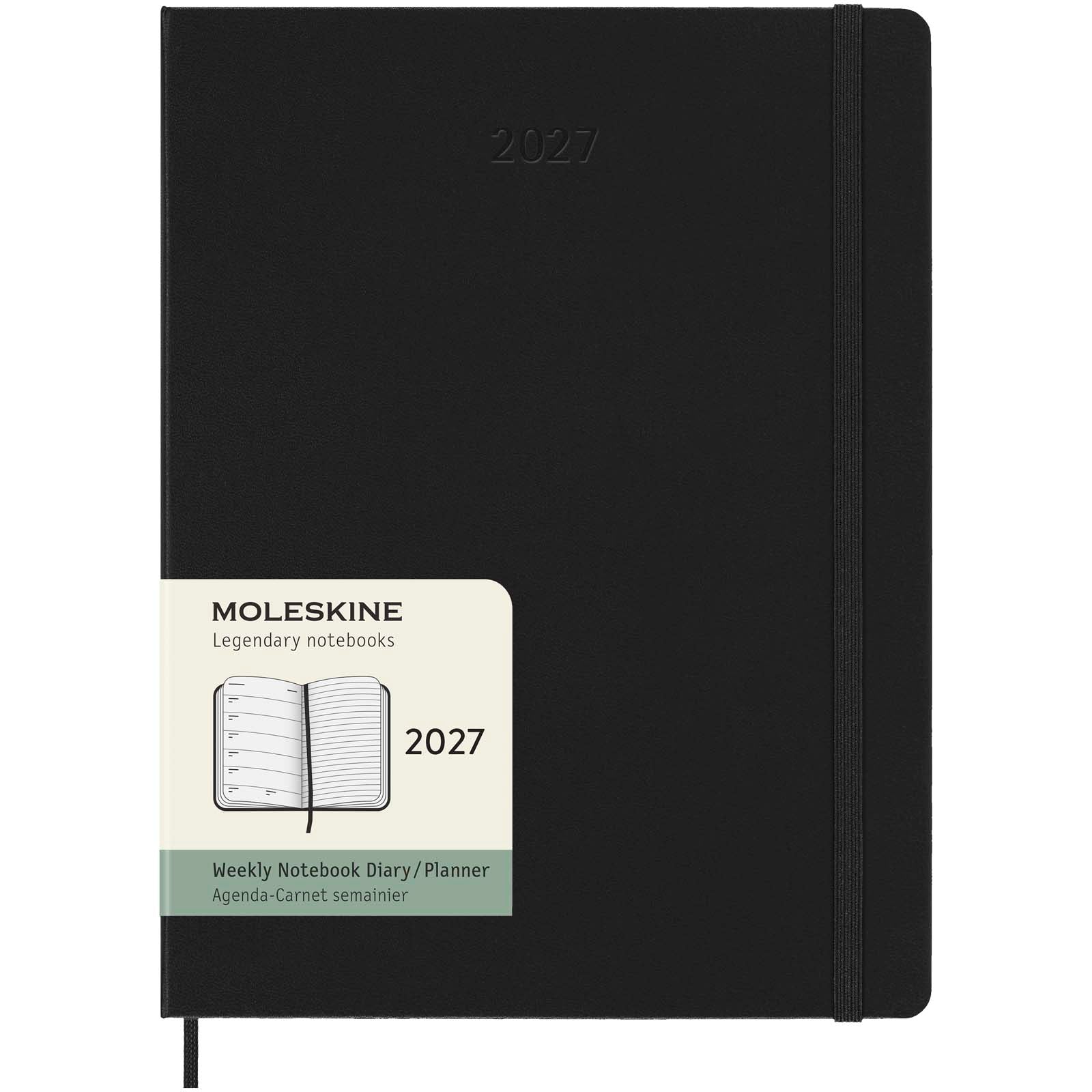 Moleskine Hardcover 12 Monate Wochenkalender XL – Schwarz
