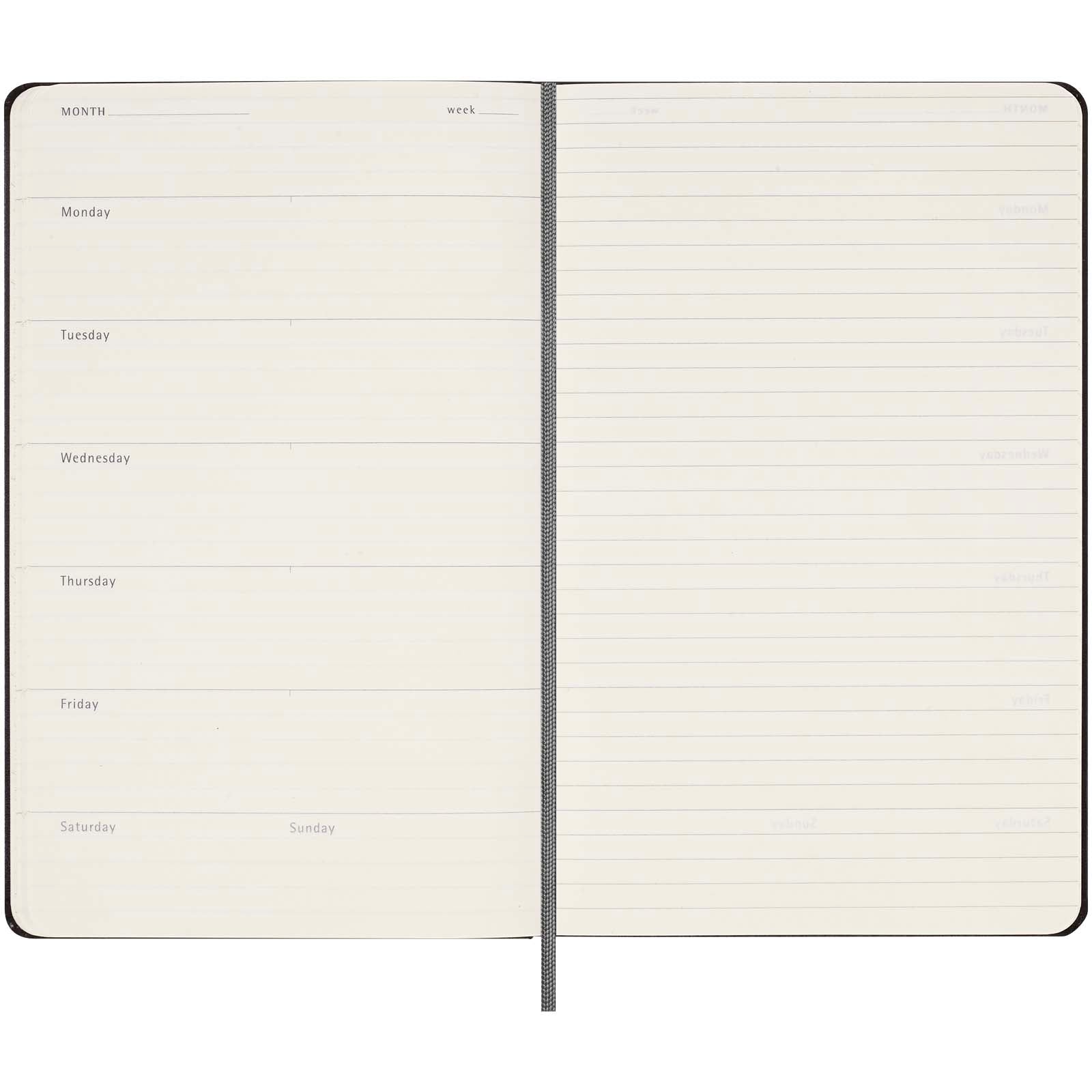 Moleskine Hardcover Wochenplaner L, undatiert