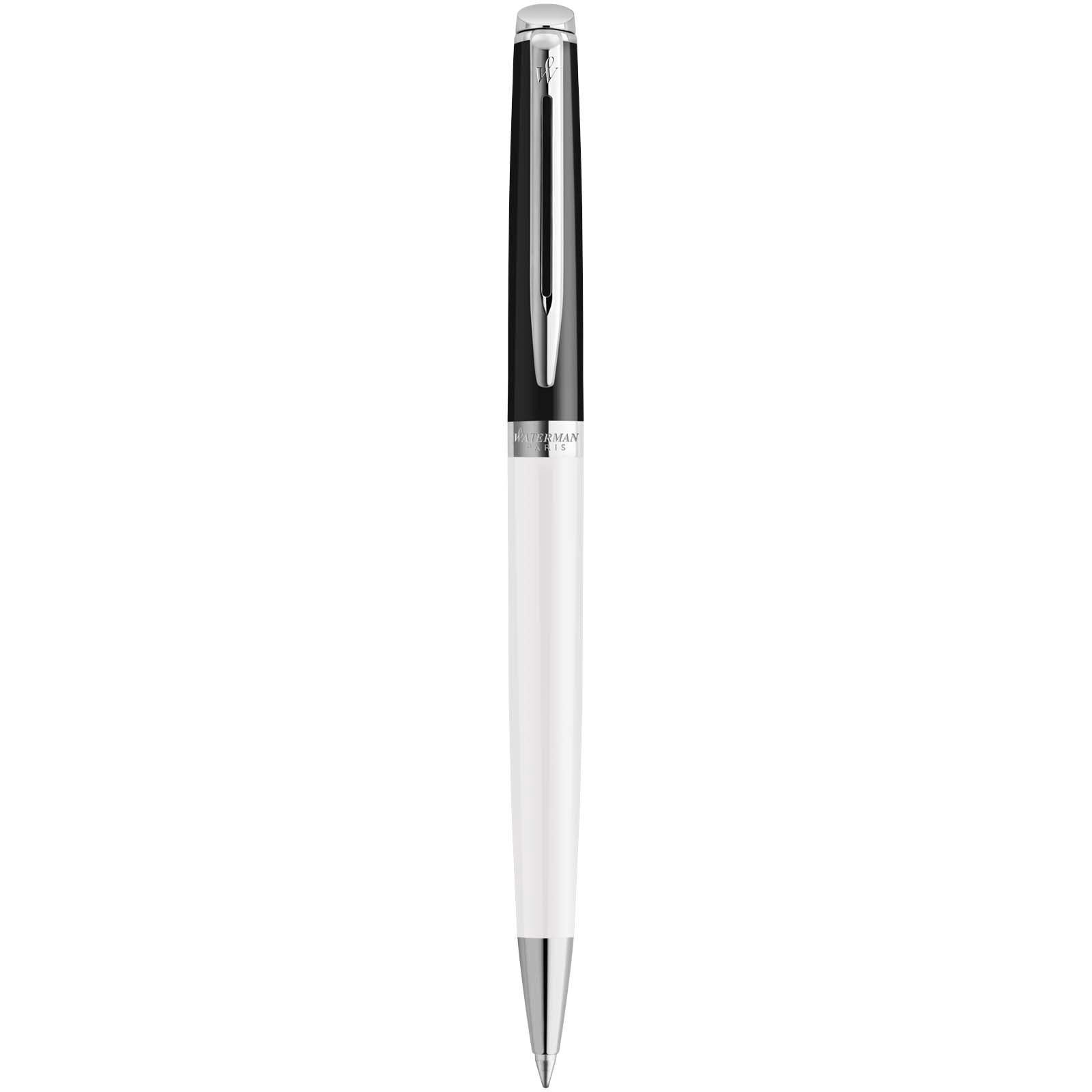 Waterman Hemisphere Color-Block Kugelschreiber mit Palladiumbeschichtung (blaue Mine) – Weiss und Schwarz