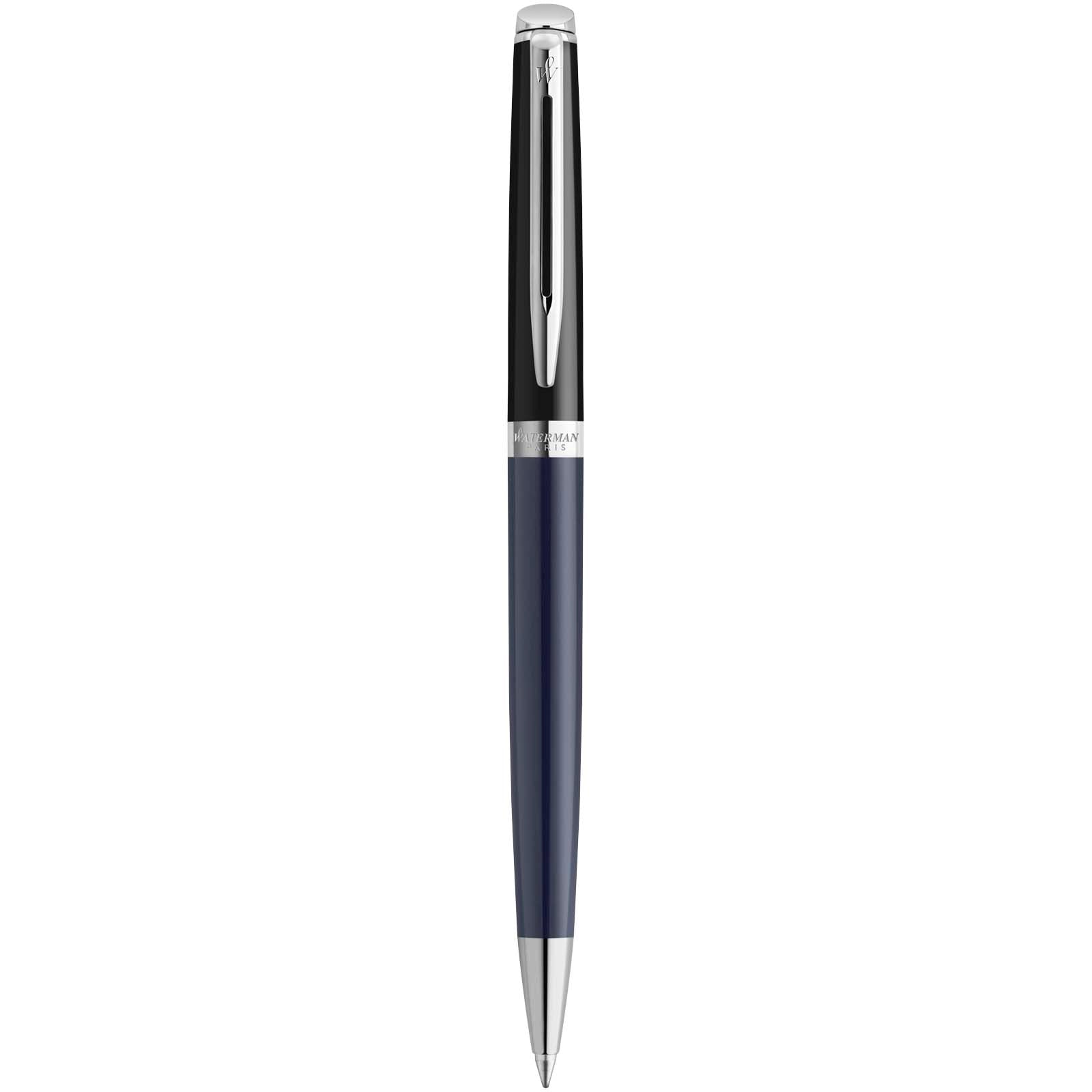Waterman Hemisphere Color-Block Kugelschreiber mit Palladiumbeschichtung (blaue Mine) – Blau und Schwarz