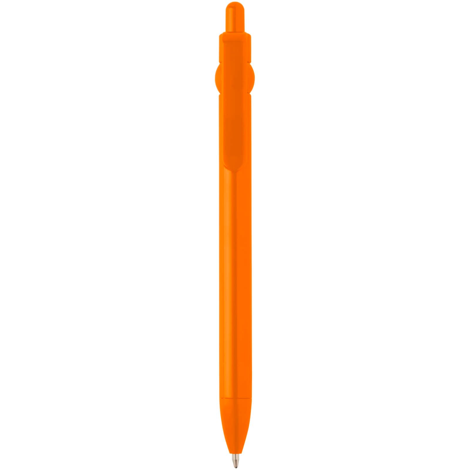 Fidget Kugelschreiber aus recyceltem Kunststoff (schwarze Mine) – Orange