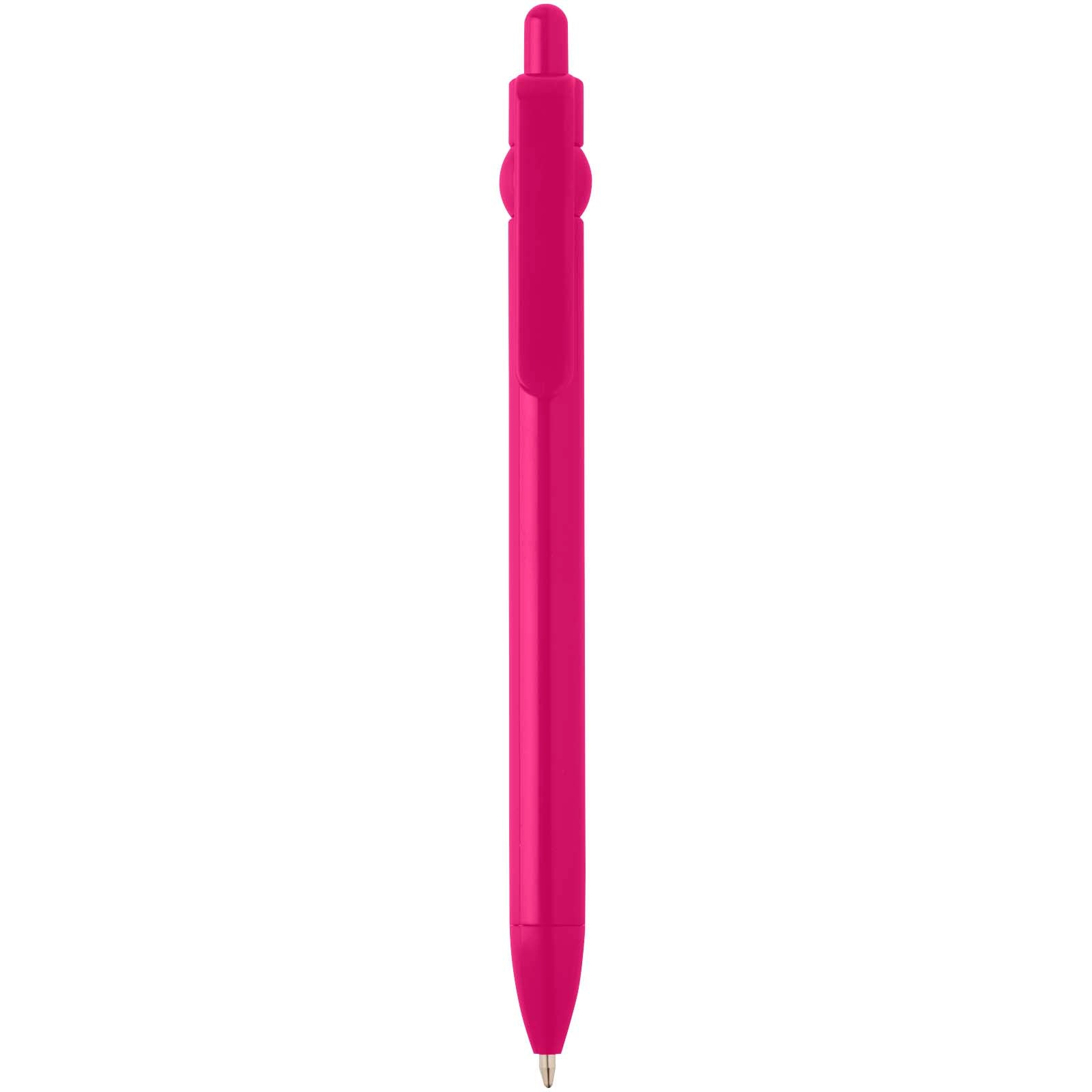 Fidget Kugelschreiber aus recyceltem Kunststoff (schwarze Mine) – Magenta