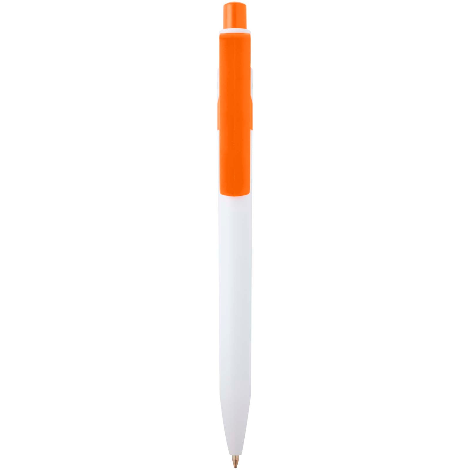 Unica Kugelschreiber aus recyceltem Kunststoff (blaue Mine) – Orange