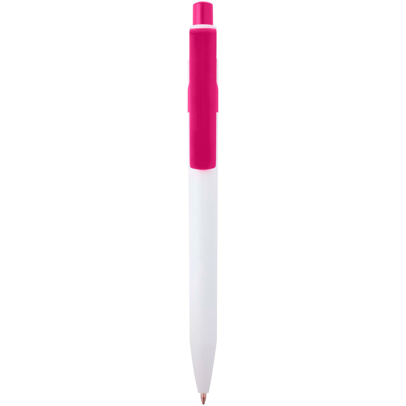 Unica Kugelschreiber aus recyceltem Kunststoff (schwarze Mine) – Magenta
