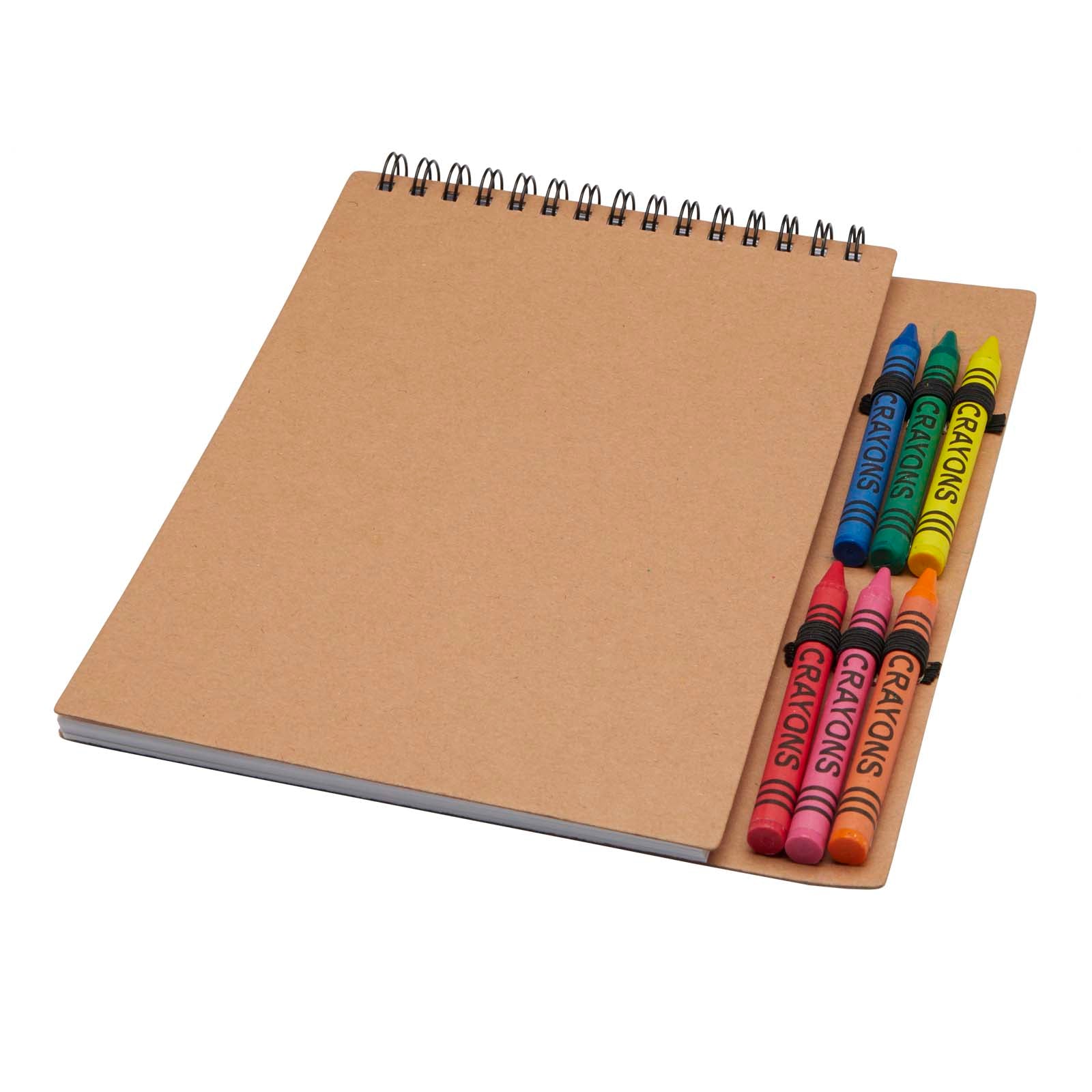 Doodle A5 Softcover Spiralnotizbuch mit Farbstiftset – Natur