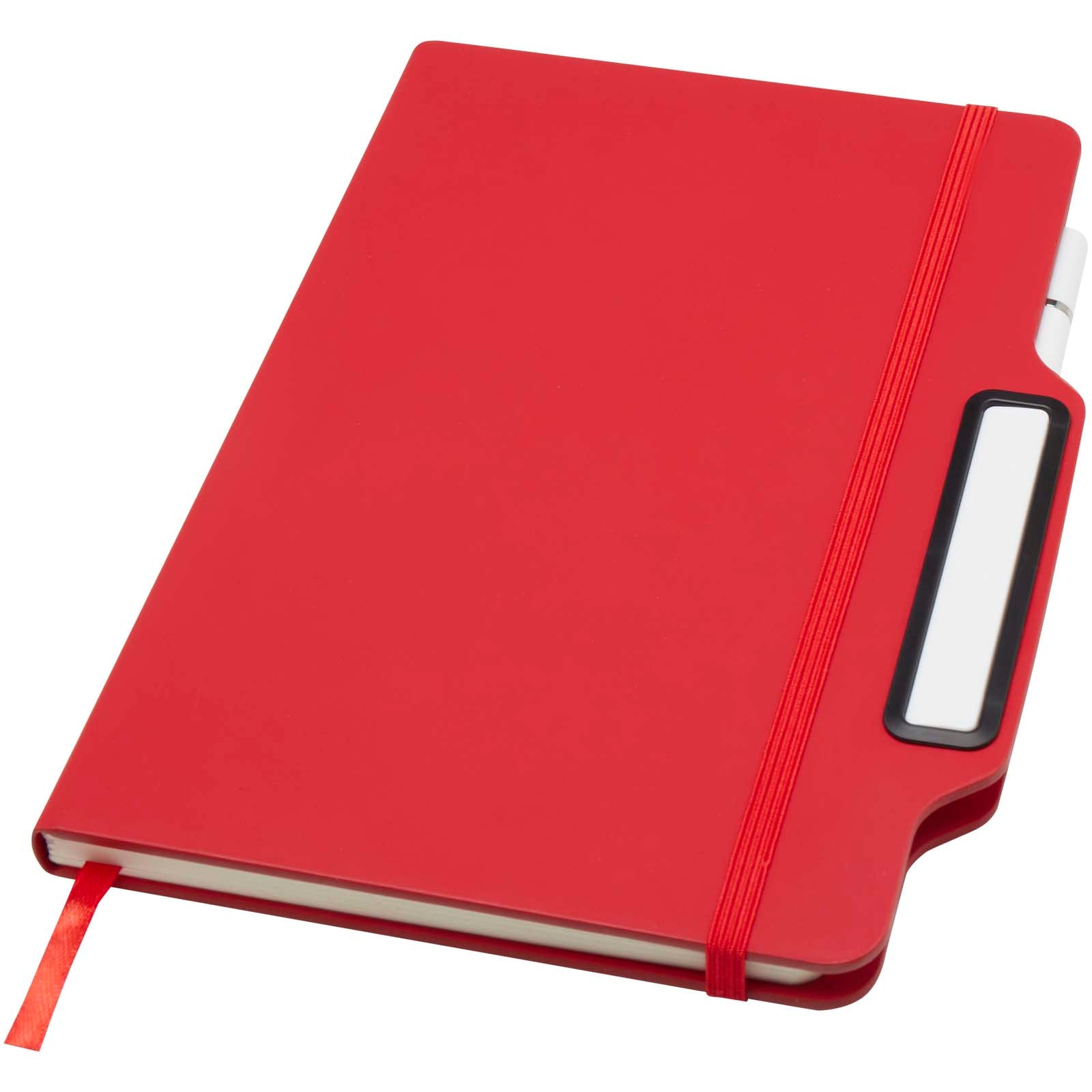 Nexus A5 Hardcover Notizbuch mit Kugelschreiber und Bleistiftset (schwarze Mine) – Rot