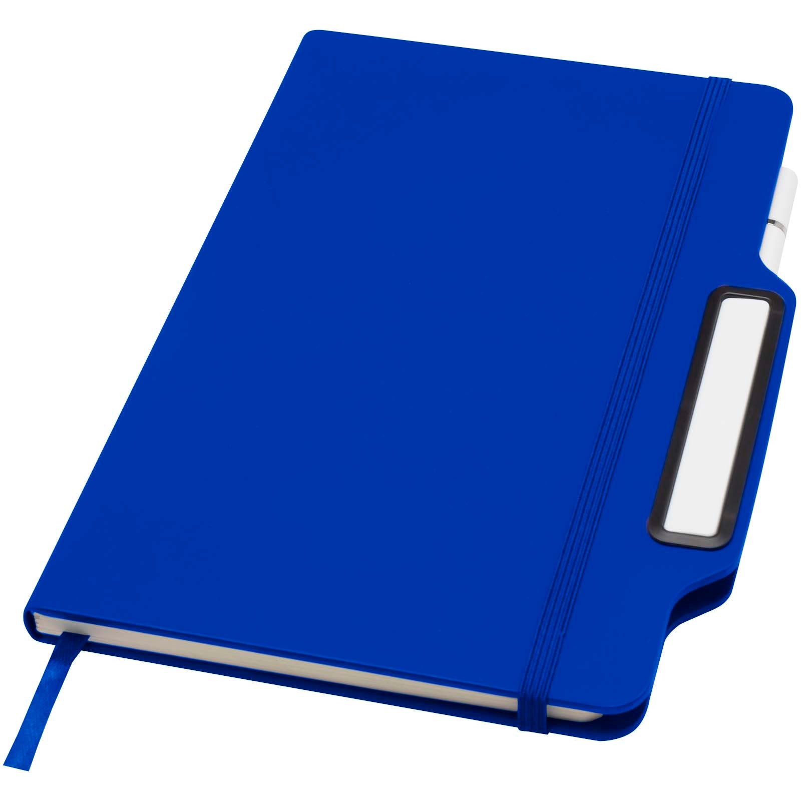 Nexus A5 Hardcover Notizbuch mit Kugelschreiber und Bleistiftset (schwarze Mine) – Royalblau
