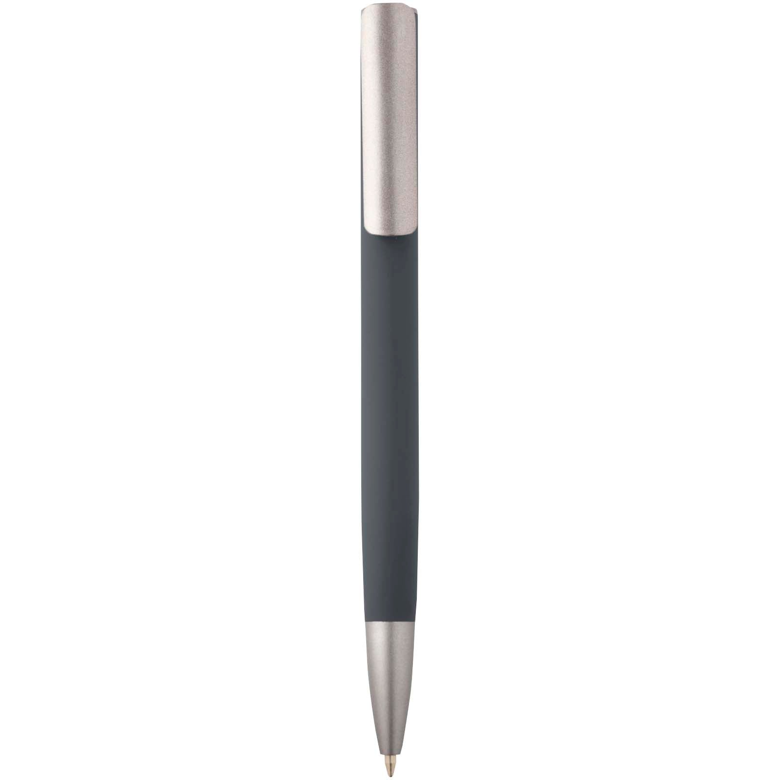 Ziguur Kugelschreiber aus recyceltem Aluminium (blaue Mine) – Storm Grey