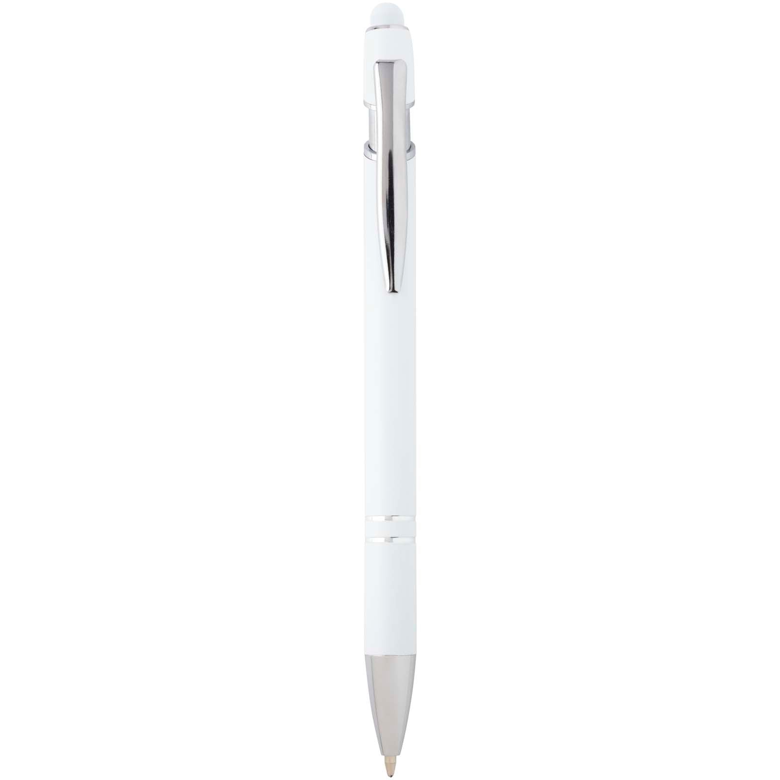 Kish Kugelschreiber mit silbernem Finish (blaue Mine) – Weiss