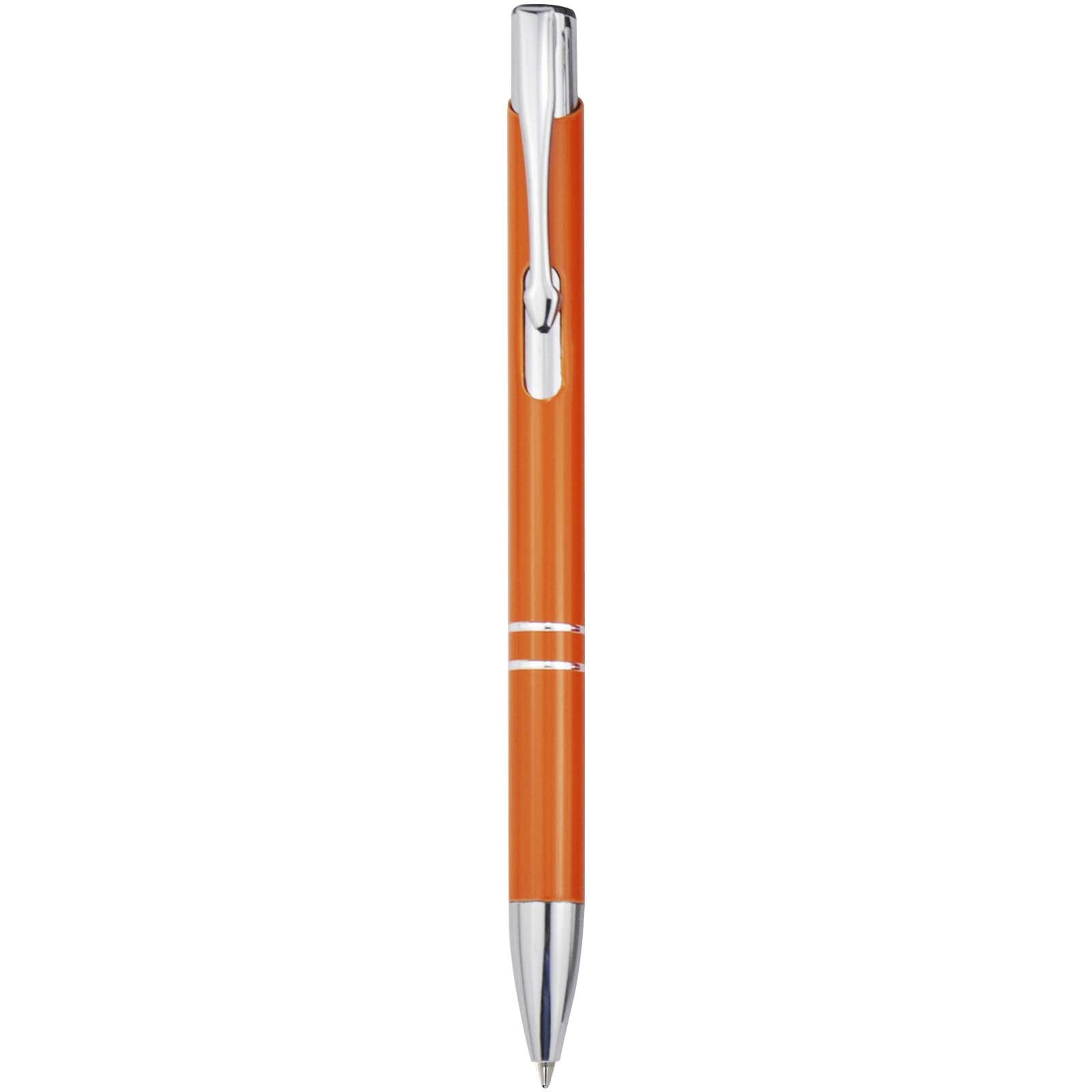 Moneta Kugelschreiber aus recyceltem Aluminium (blaue Mine) – Orange