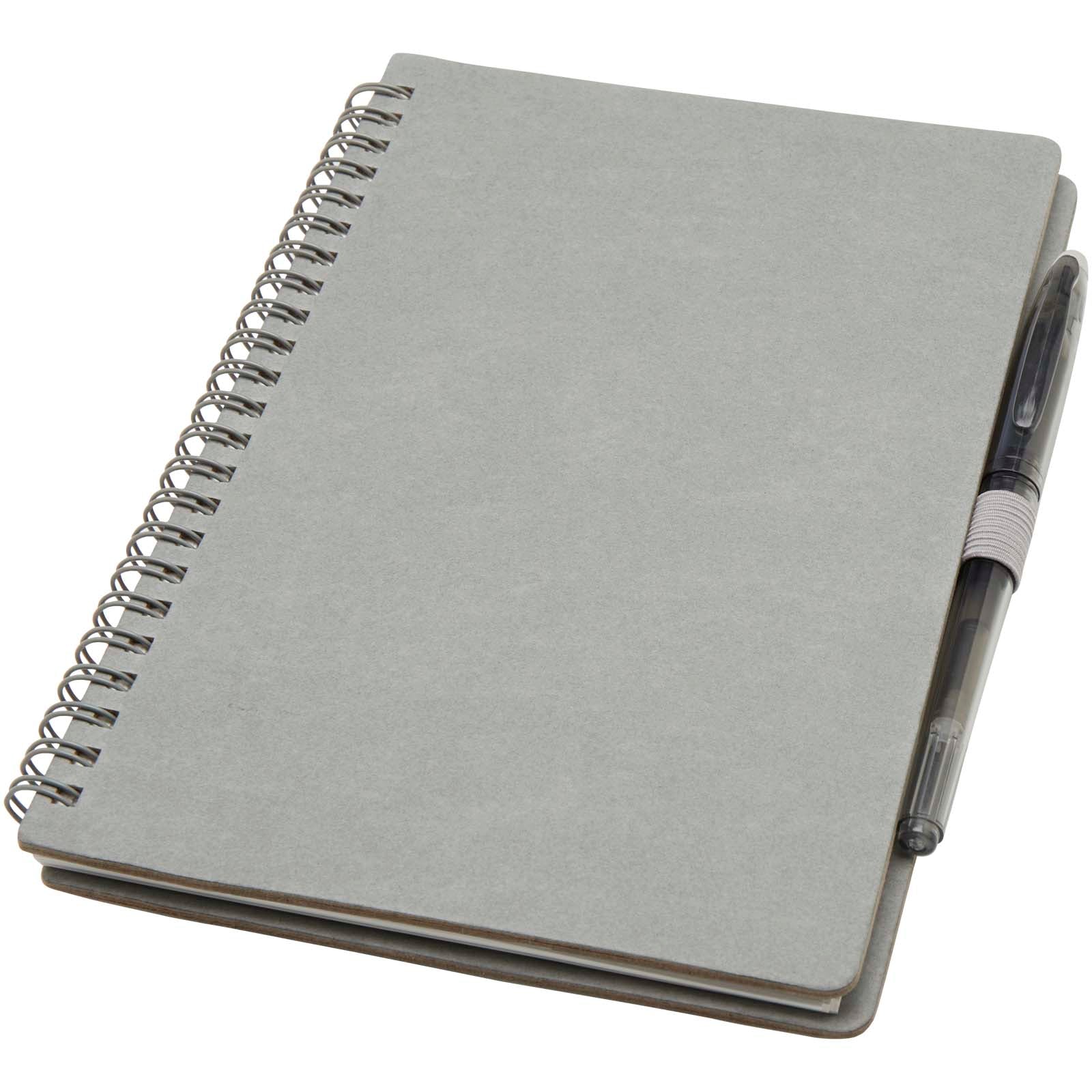 Slate A5 wiederverwendbares Hardcover Notizbuch und Stiftset (schwarze Mine) – Grau