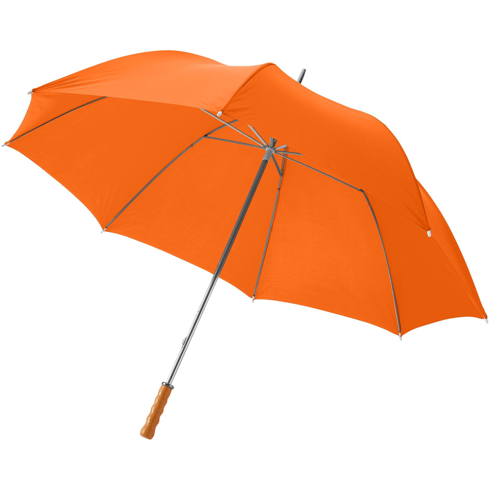 Karl 30" Golfschirm mit Holzgriff – Orange