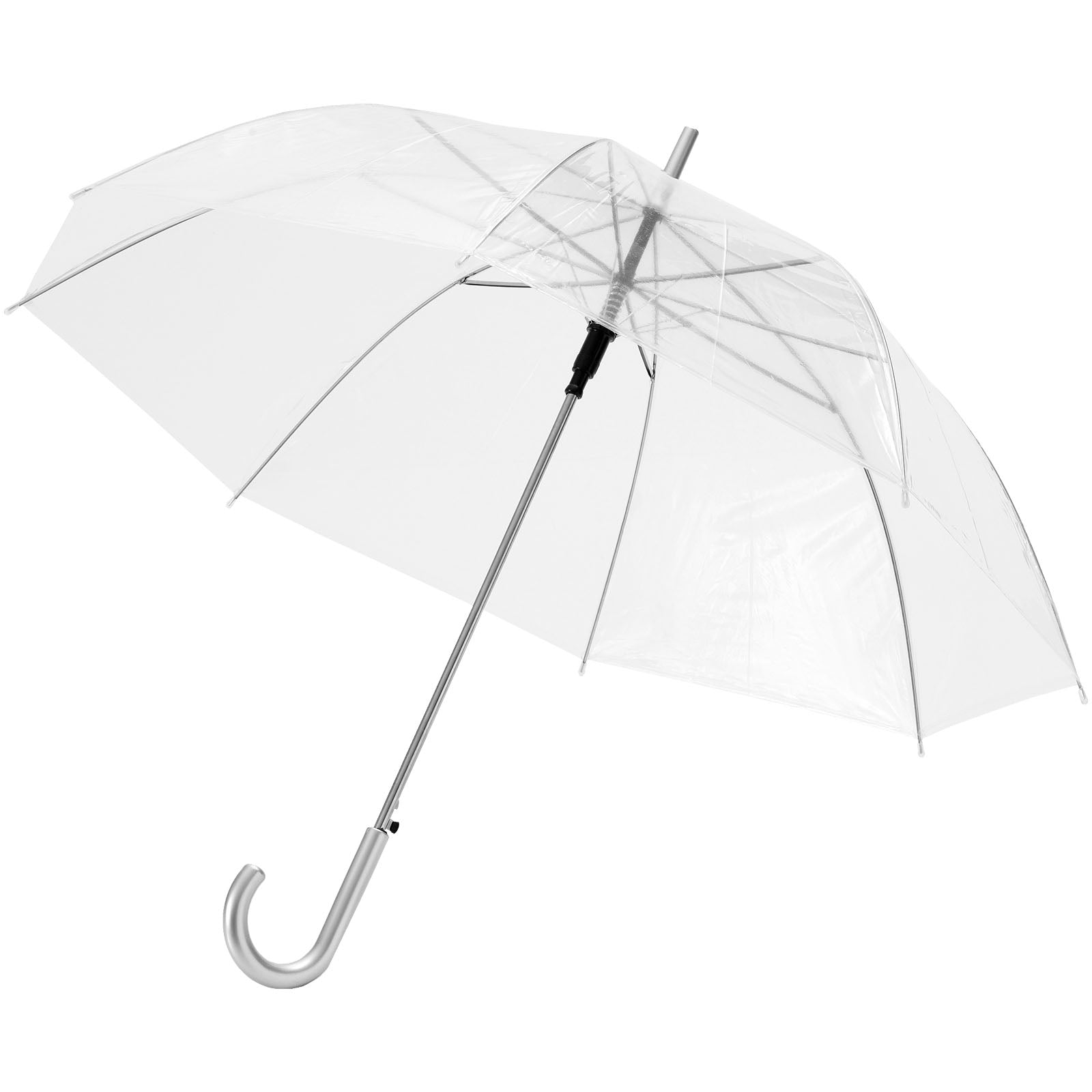 Kate durchsichtiger 23" Automatikregenschirm – Transparent Weiss