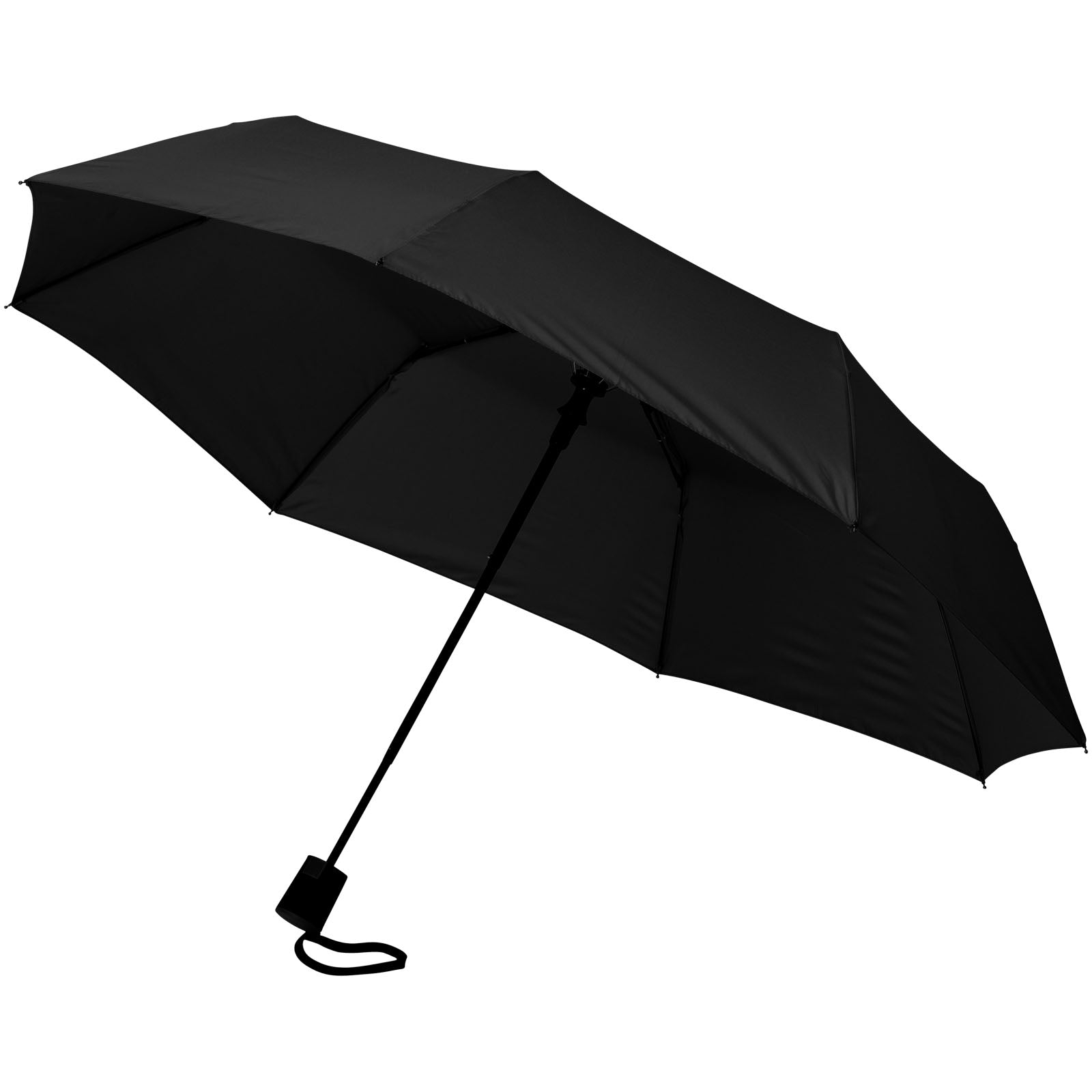 Wali 21" Automatik Kompaktregenschirm – Schwarz
