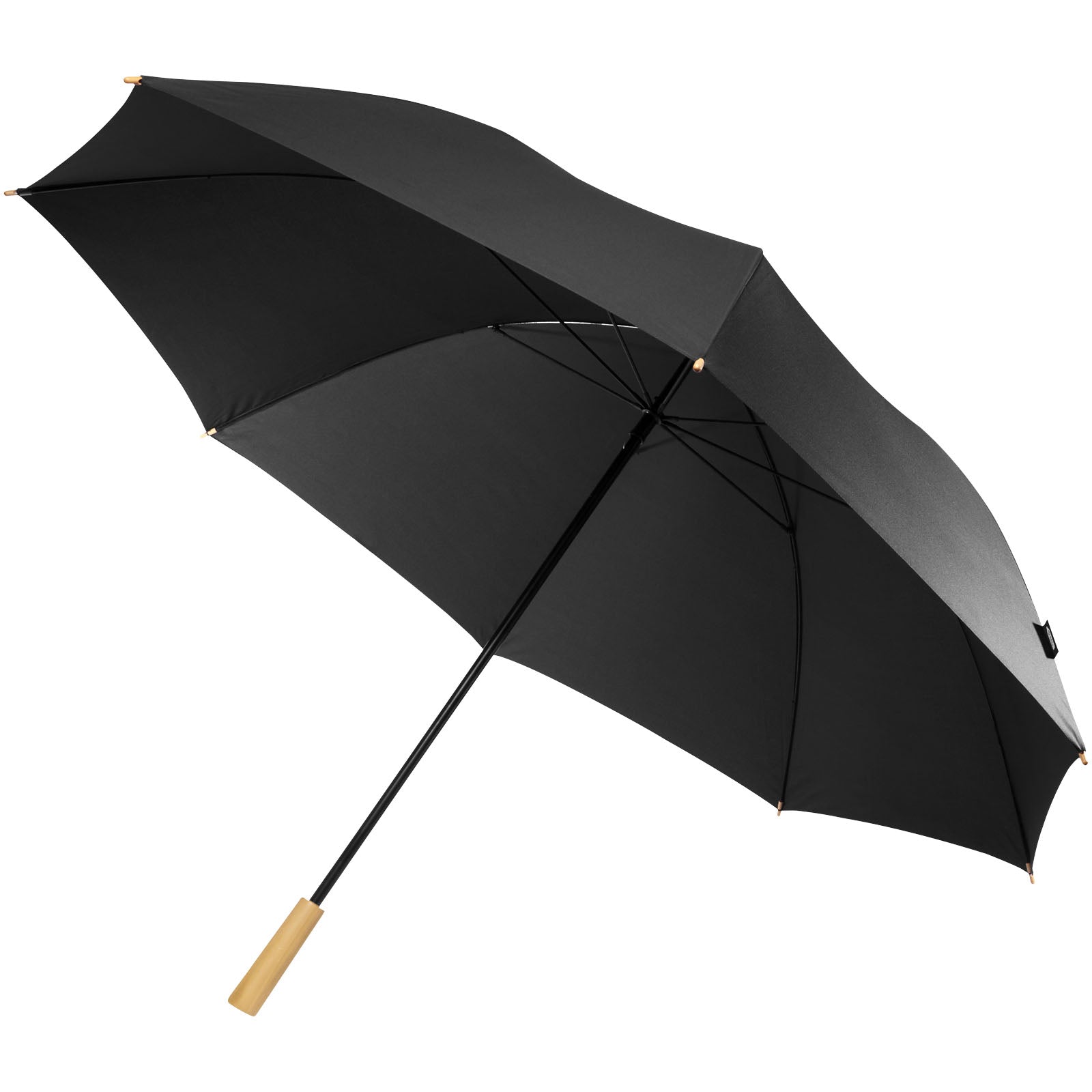 Romee 30'' windbeständiger Golfschirm aus recyceltem PET – Schwarz