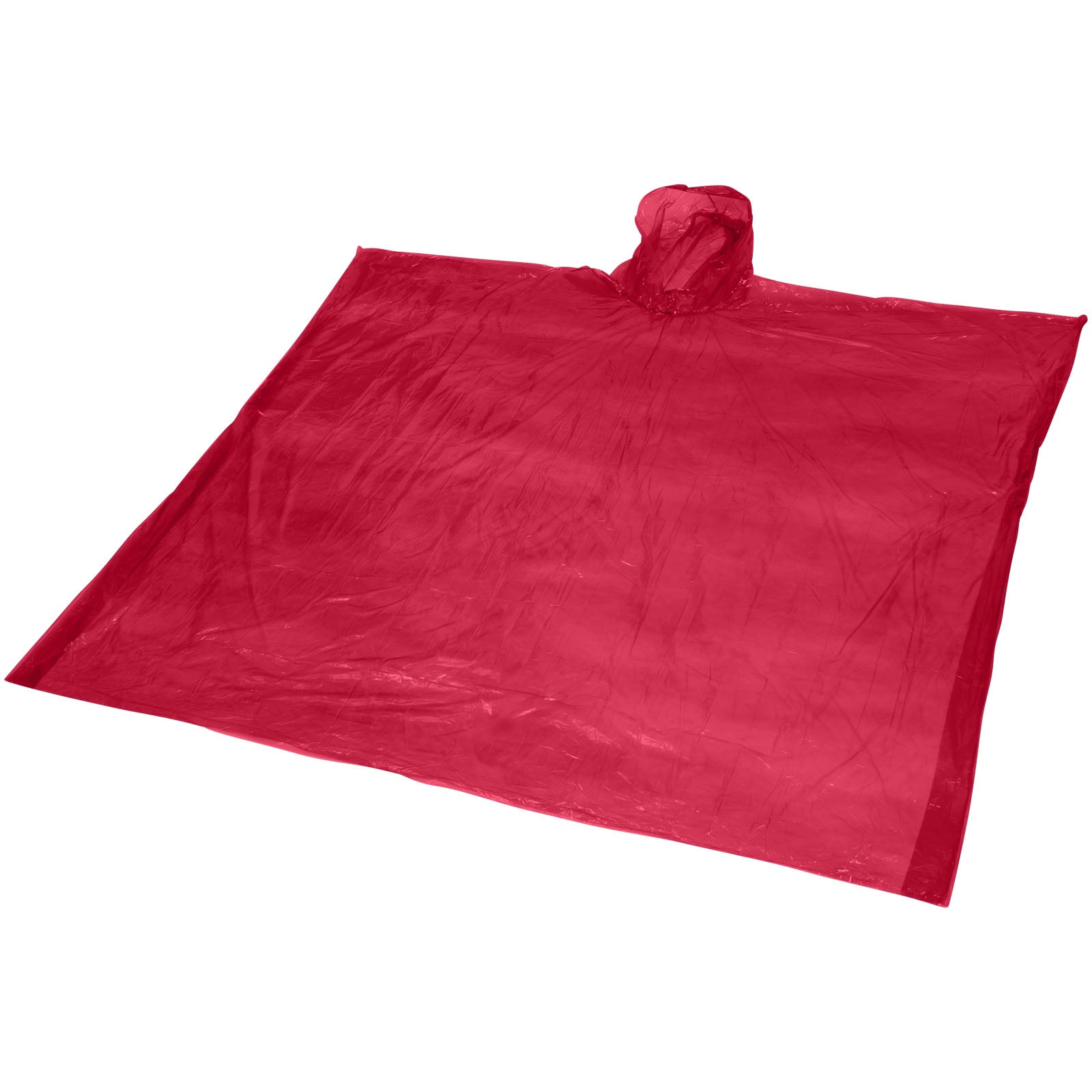 Mayan Regenponcho mit Aufbewahrungstasche aus recyceltem Kunststoff – Rot