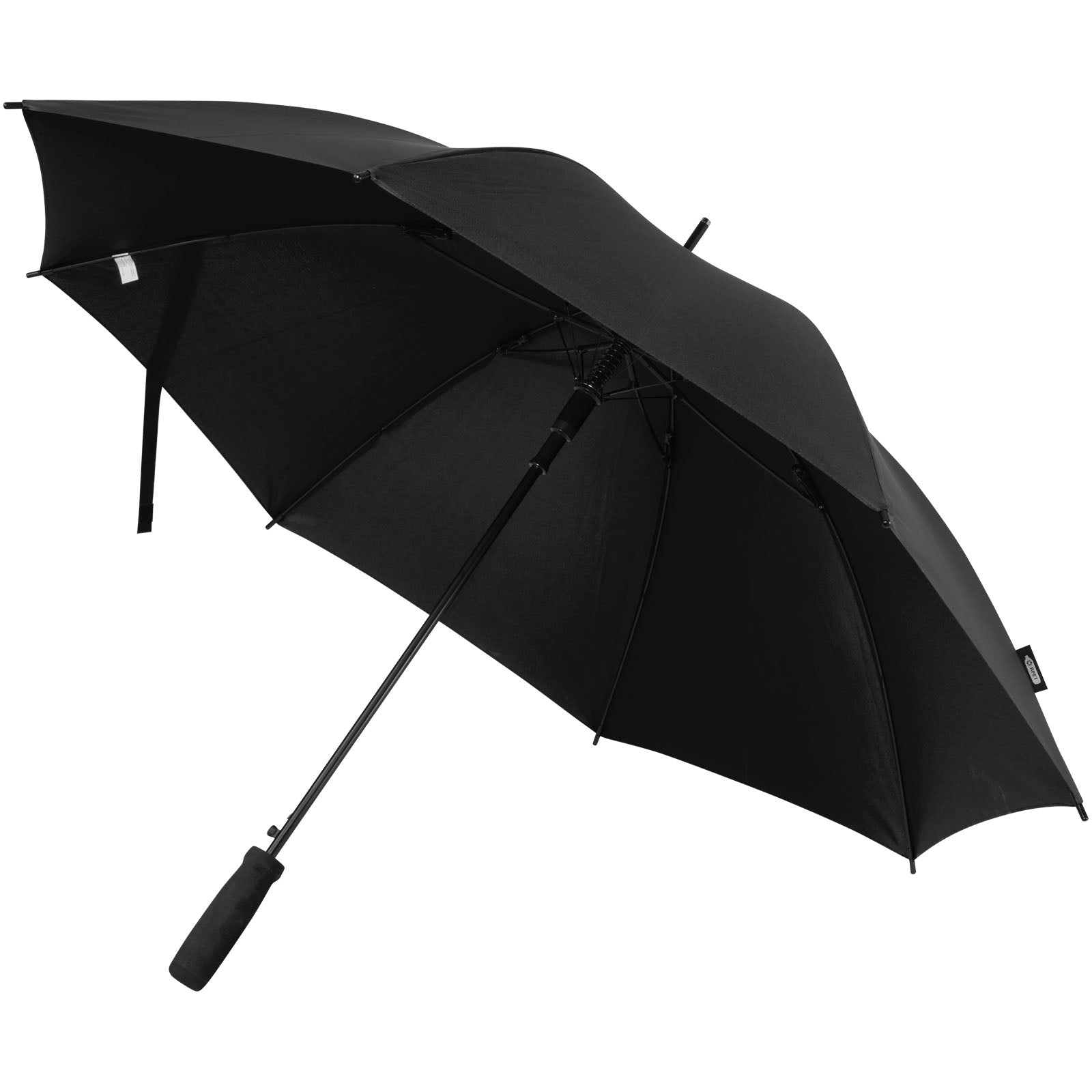 Niel 23" Automatikregenschirm aus recyceltem PET – Schwarz