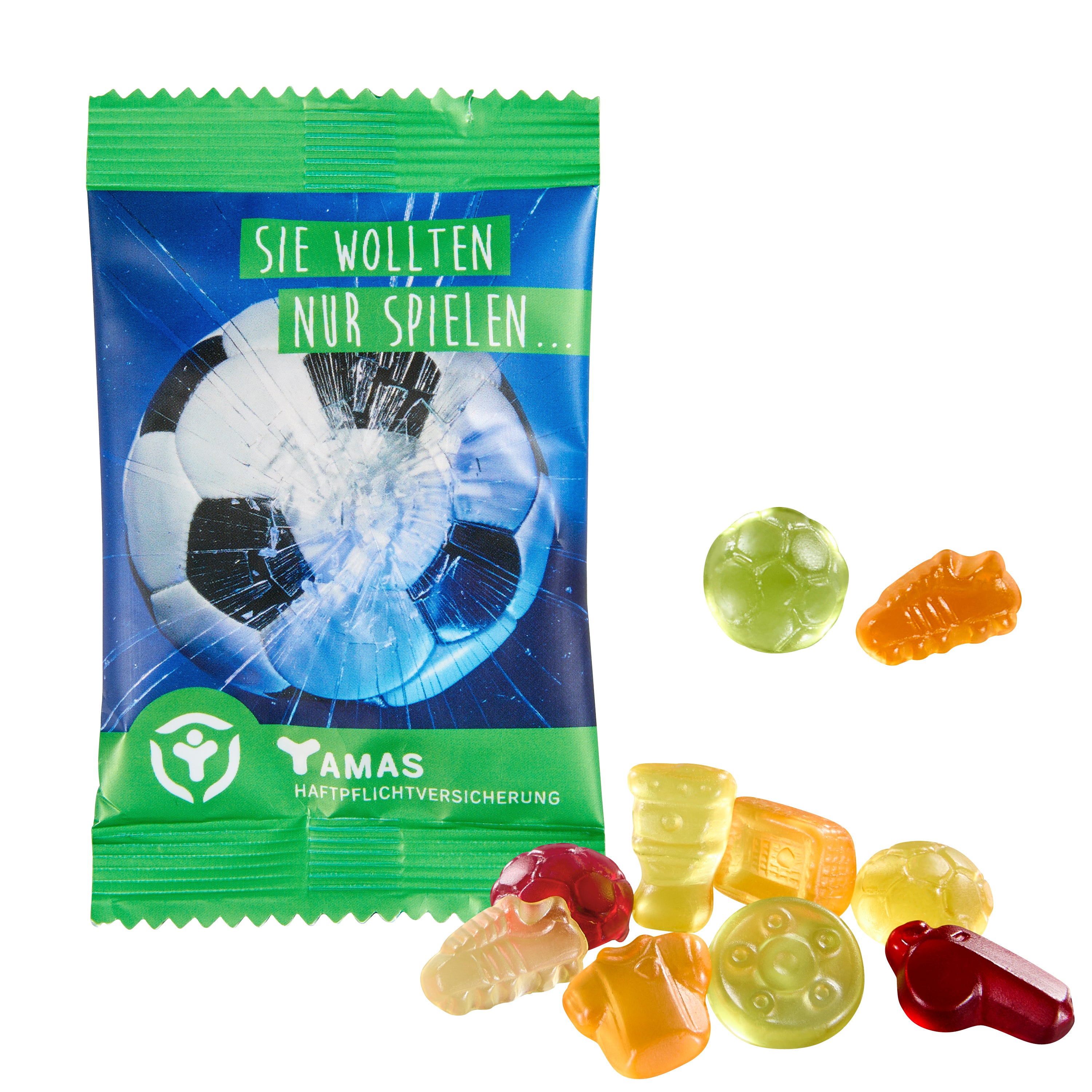 Fruchtgummi STANDARD-Formen 15 g im konventionellen Tütchen – @ Zeichen