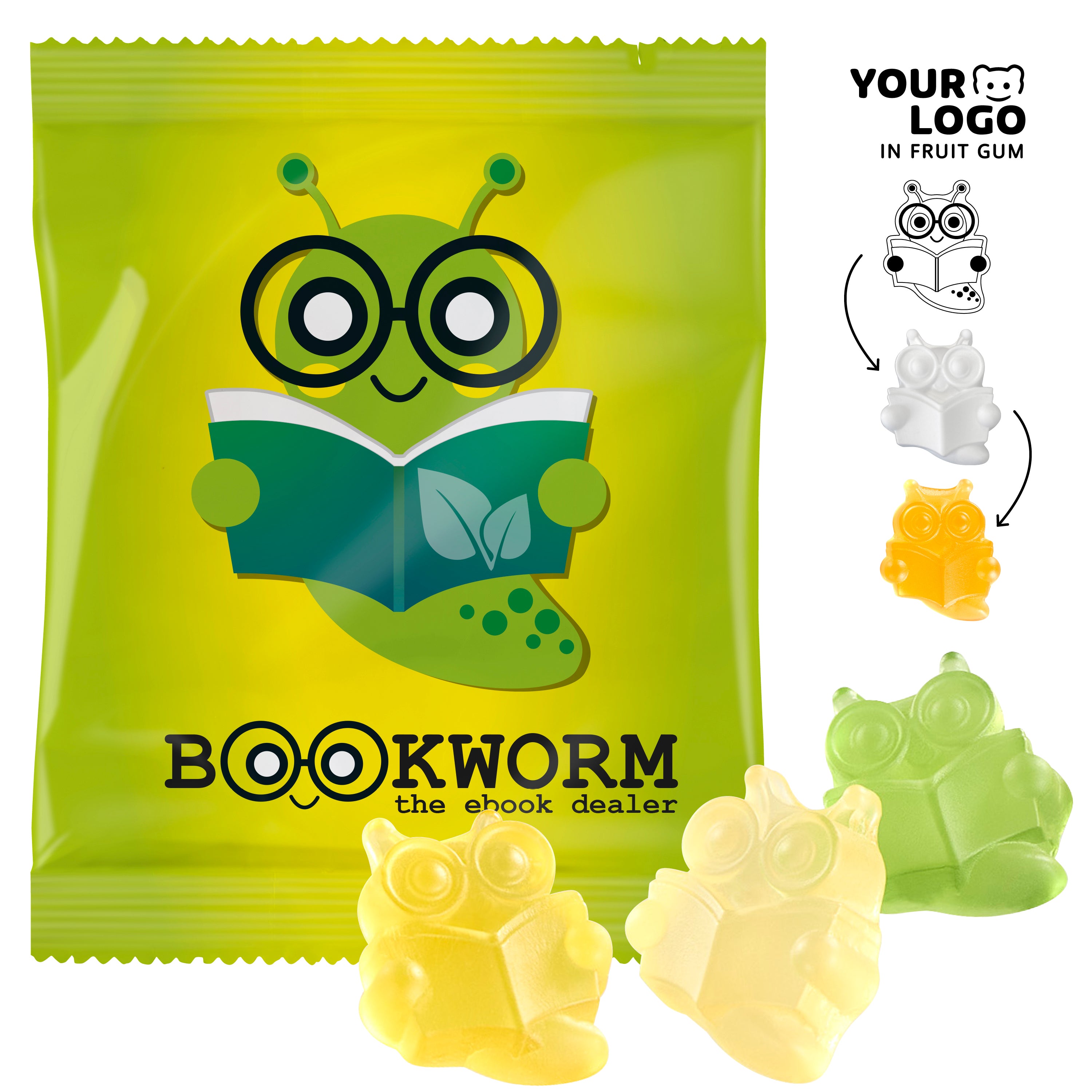 Fruchtgummi individuell 30 g, VEGAN im konventionellen Tütchen