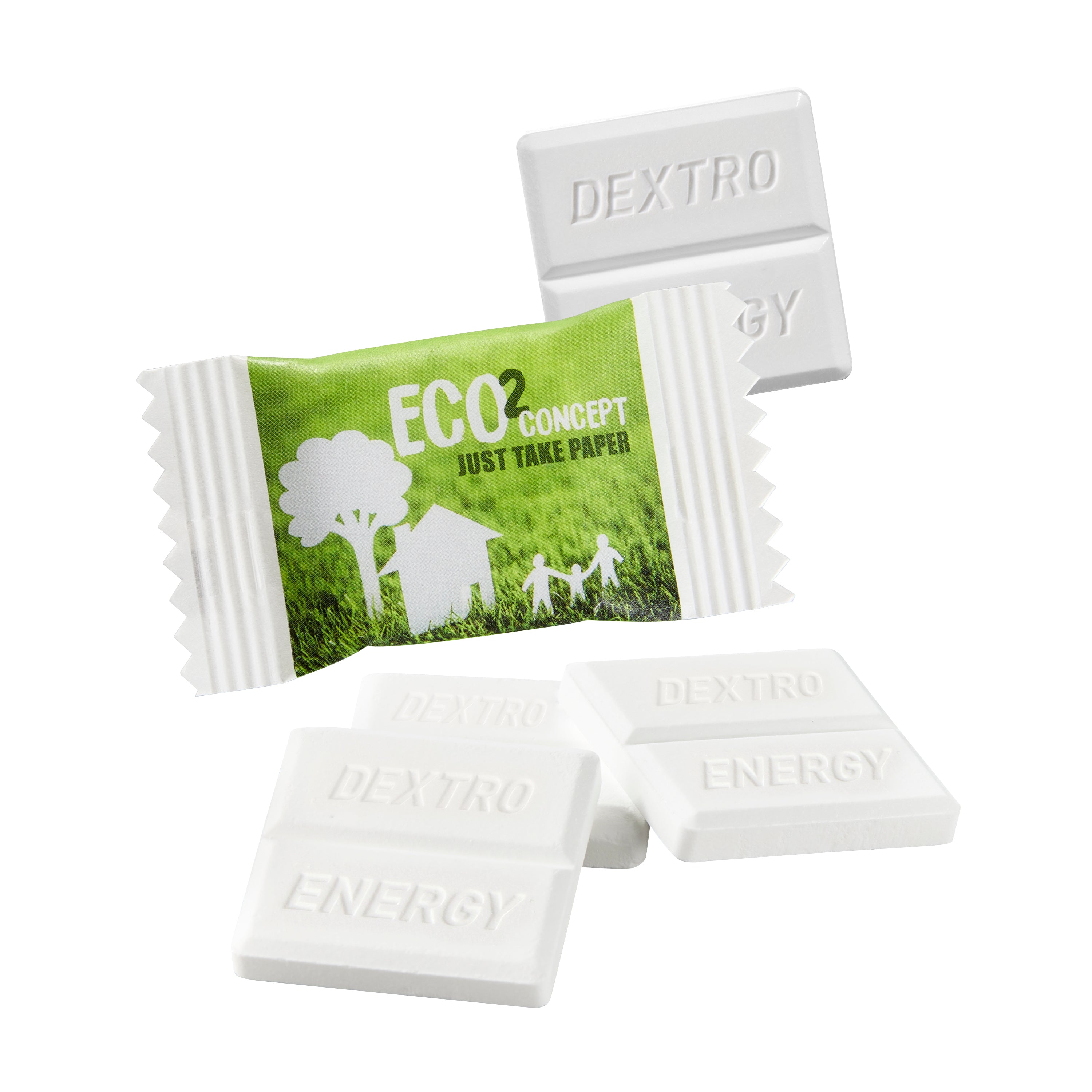 DEXTRO ENERGY* im Papierflowpack – Standardausführung
