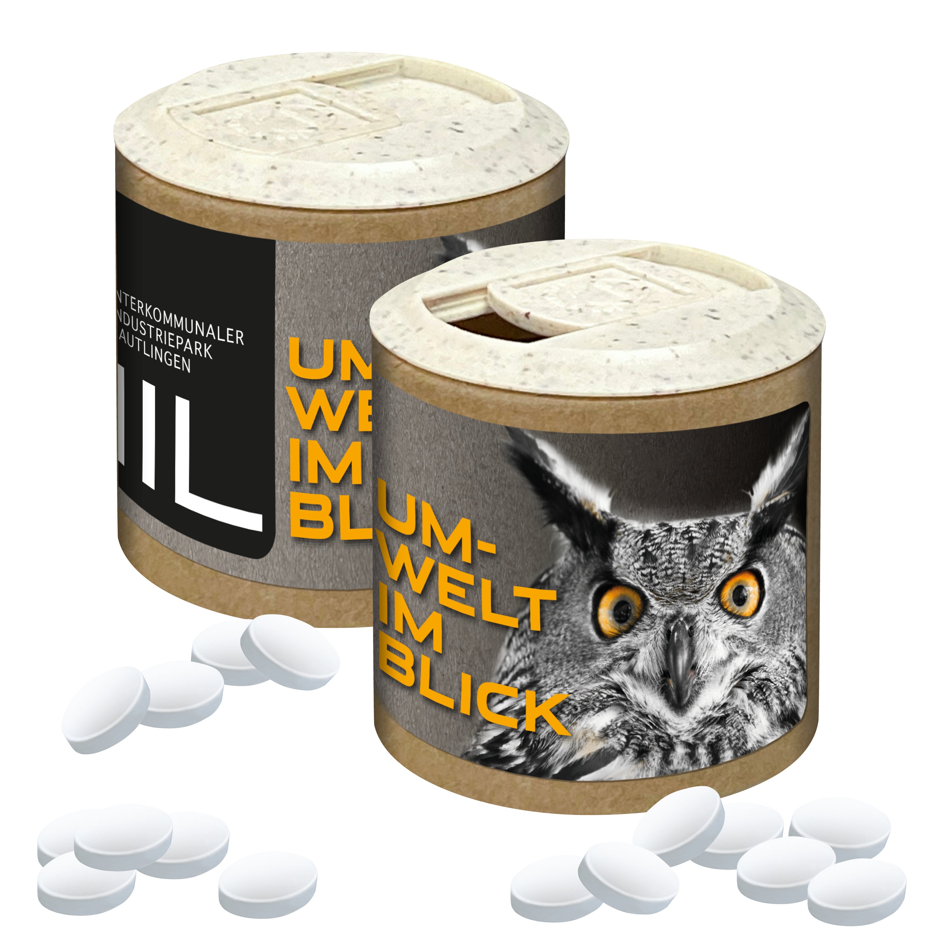 Papier-Werbedose mit Cool Ice, 80g – Cool Ice