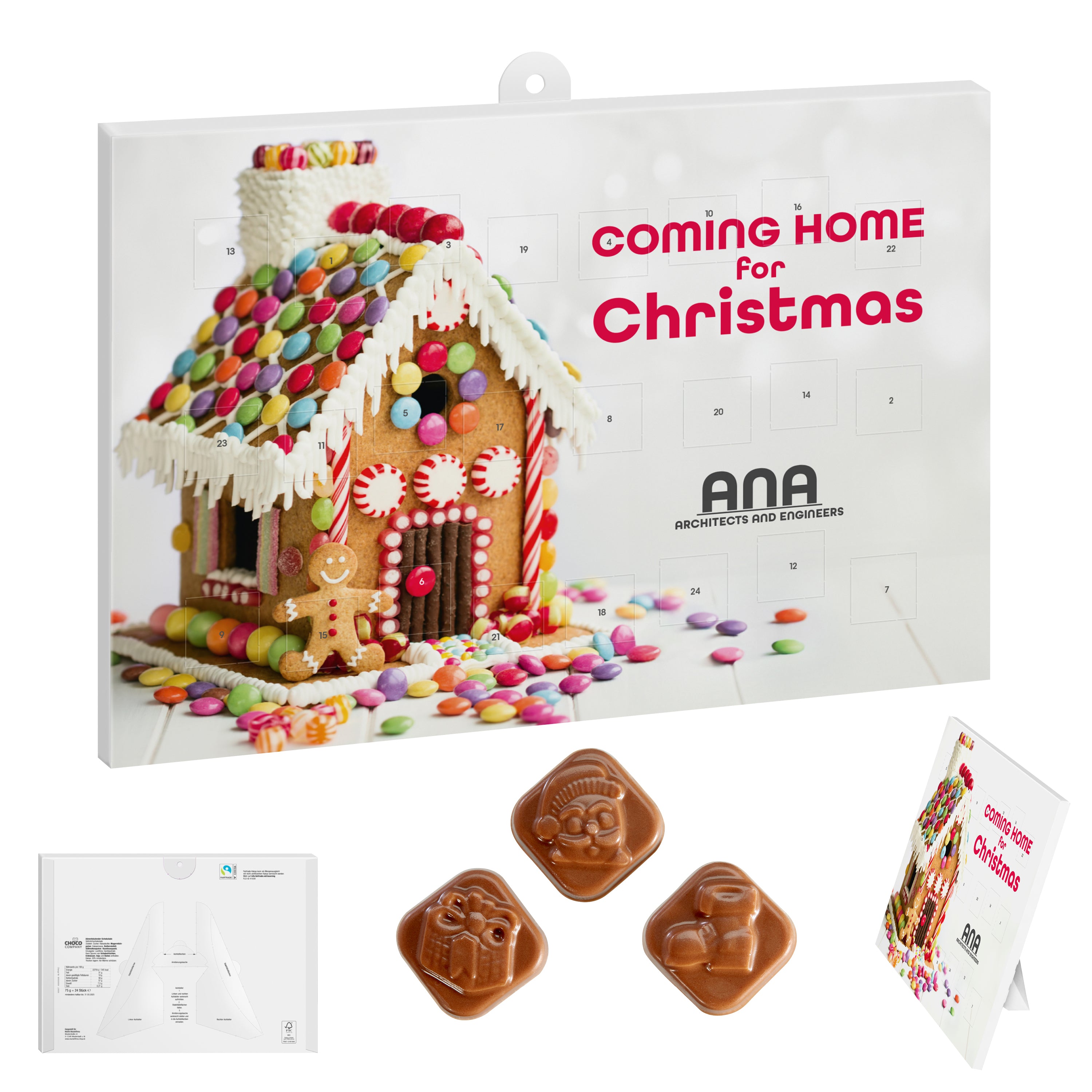 Classic Wand-/Tisch-Adventskalender individuell – Hochformat