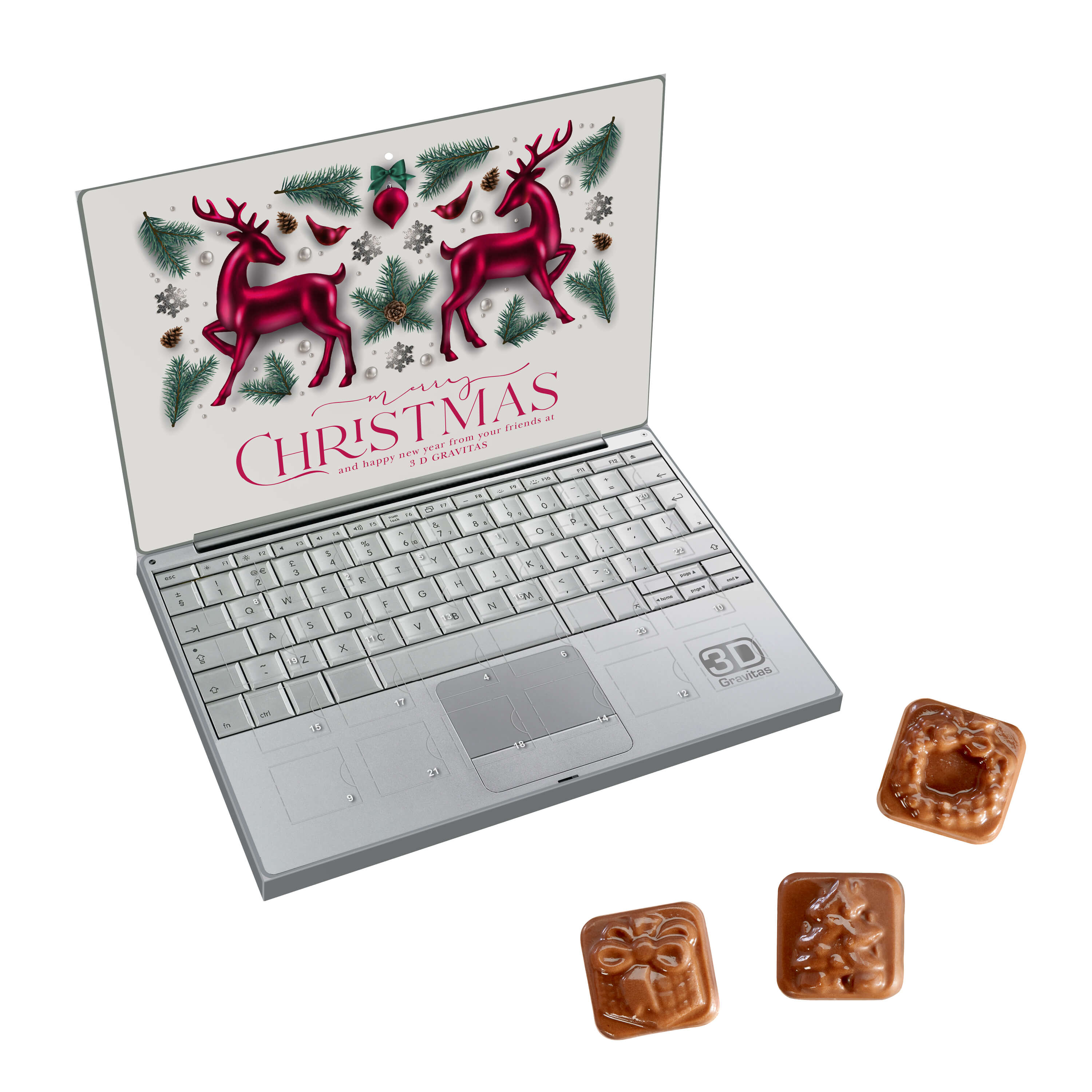 A5-Cover-Adventskalender – 24 Schoko-Weihnachtsmotive