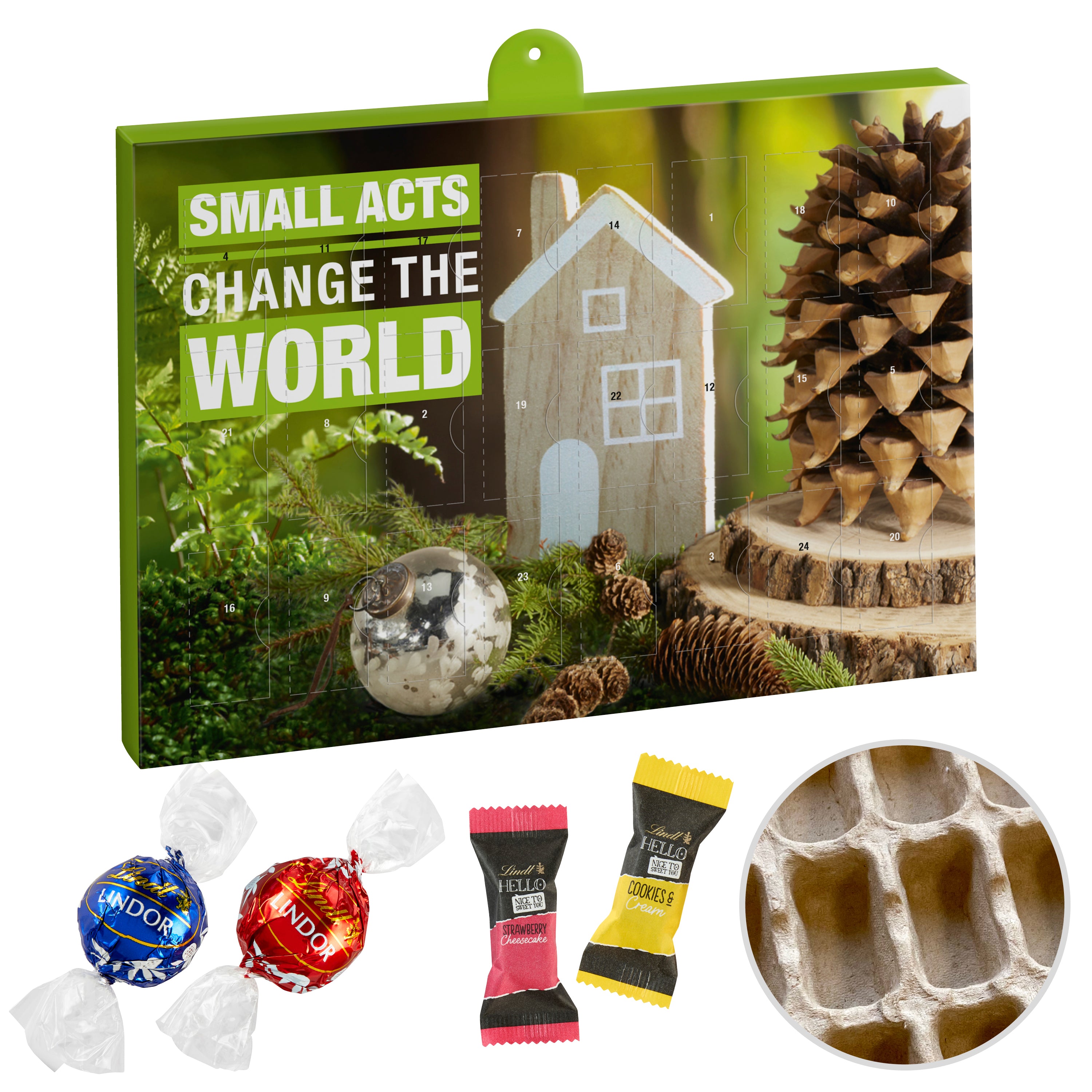 Premium Marken-Adventskalender Papier – Lindt Lindor & Hello Mini Stick-Mix