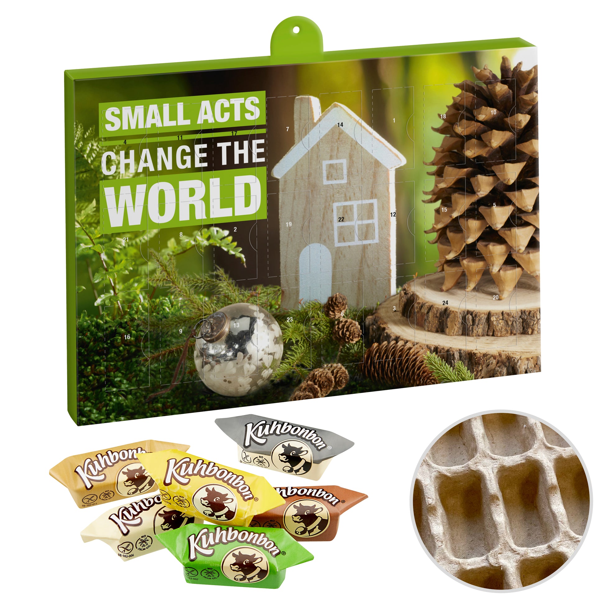 Premium Marken-Adventskalender Papier – Kuhbonbons®