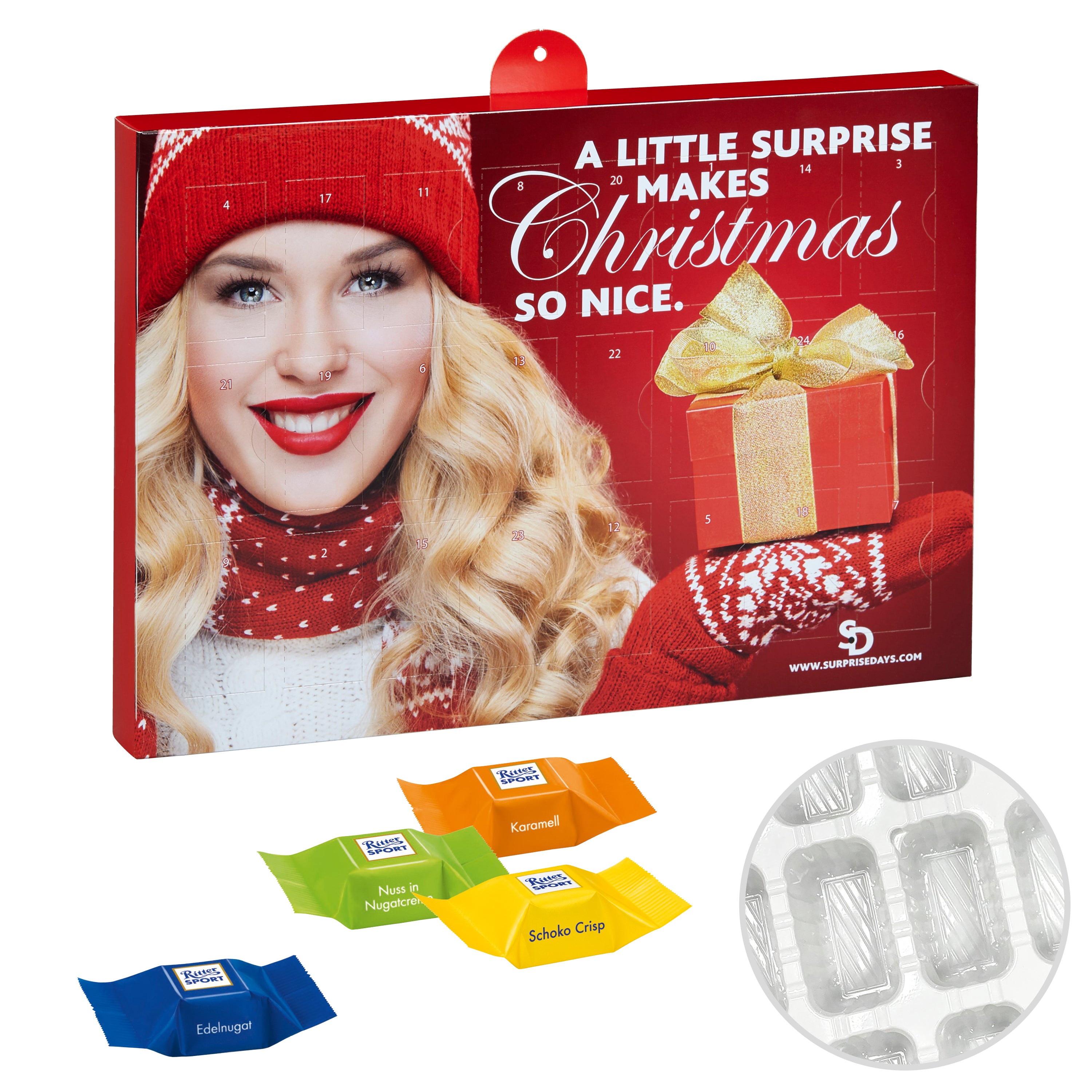 Premium Marken-Adventskalender – Ritter Sport Schokowürfeln